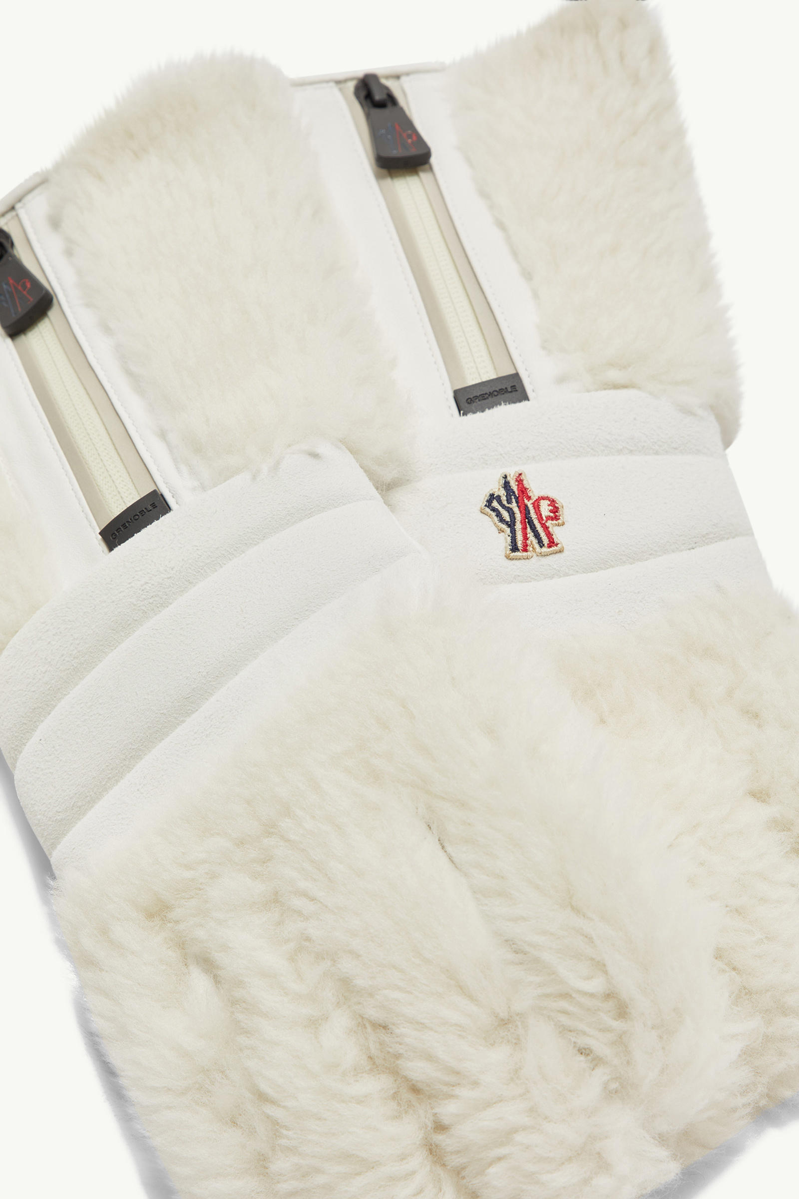 Shearling Gloves Women White Moncler 2