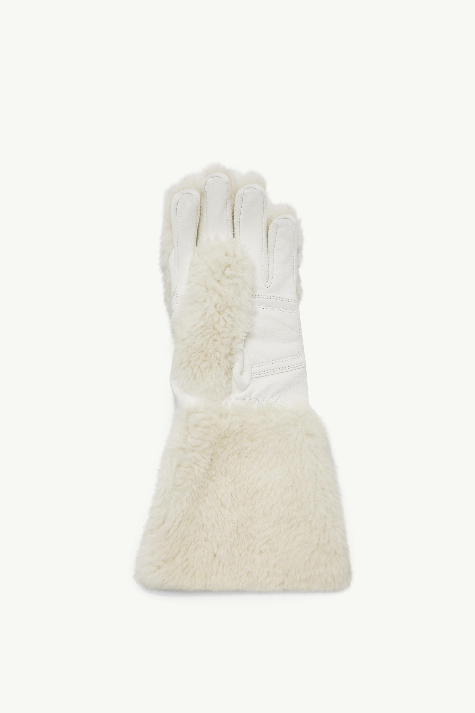 Shearling Handschuhe Damen Weiß Moncler 3