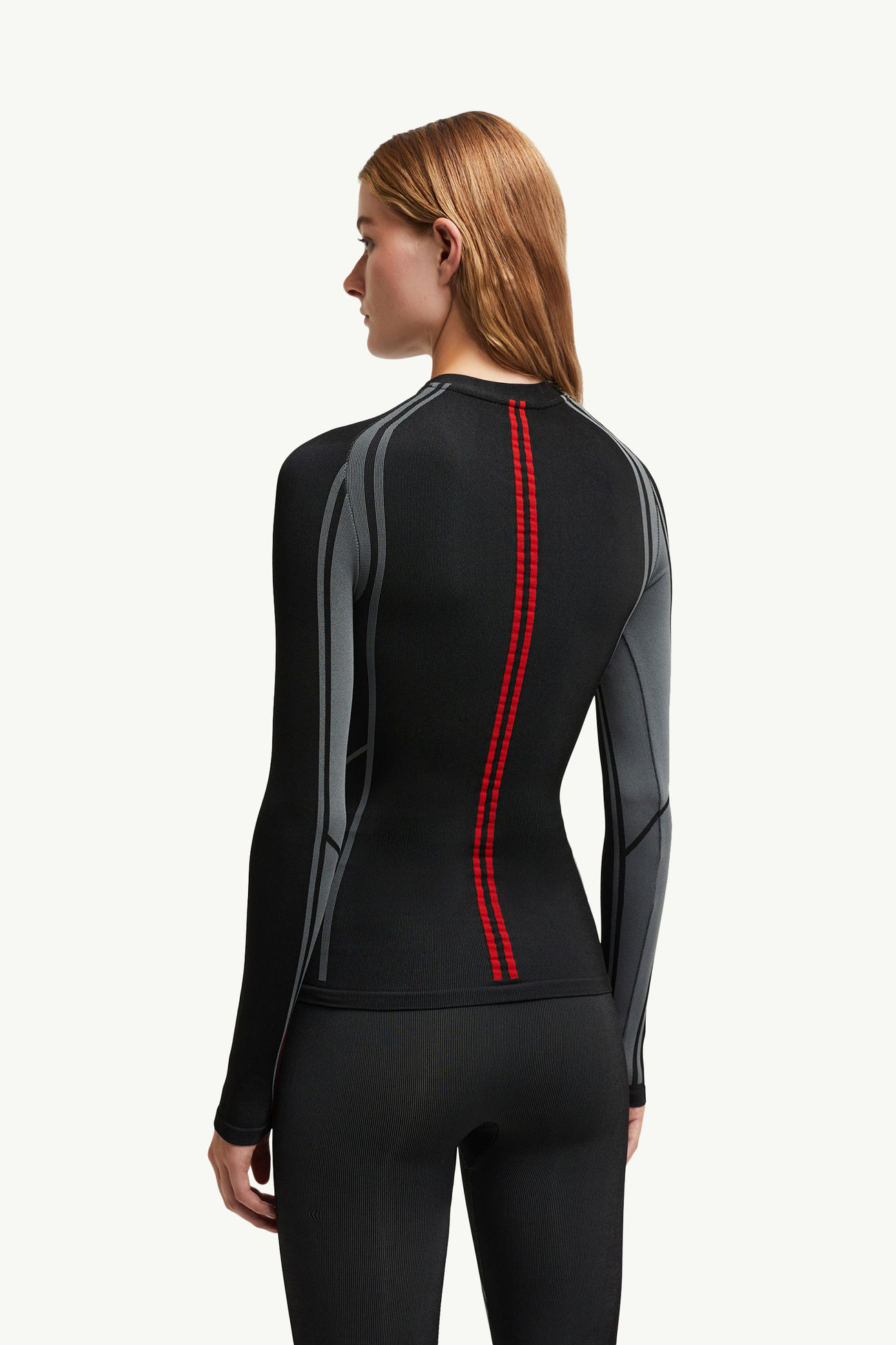 T-shirt a maniche lunghe base layer Donna Nero Moncler 4