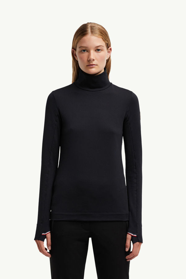 Col roulé en jersey Femmes Noir Moncler 3