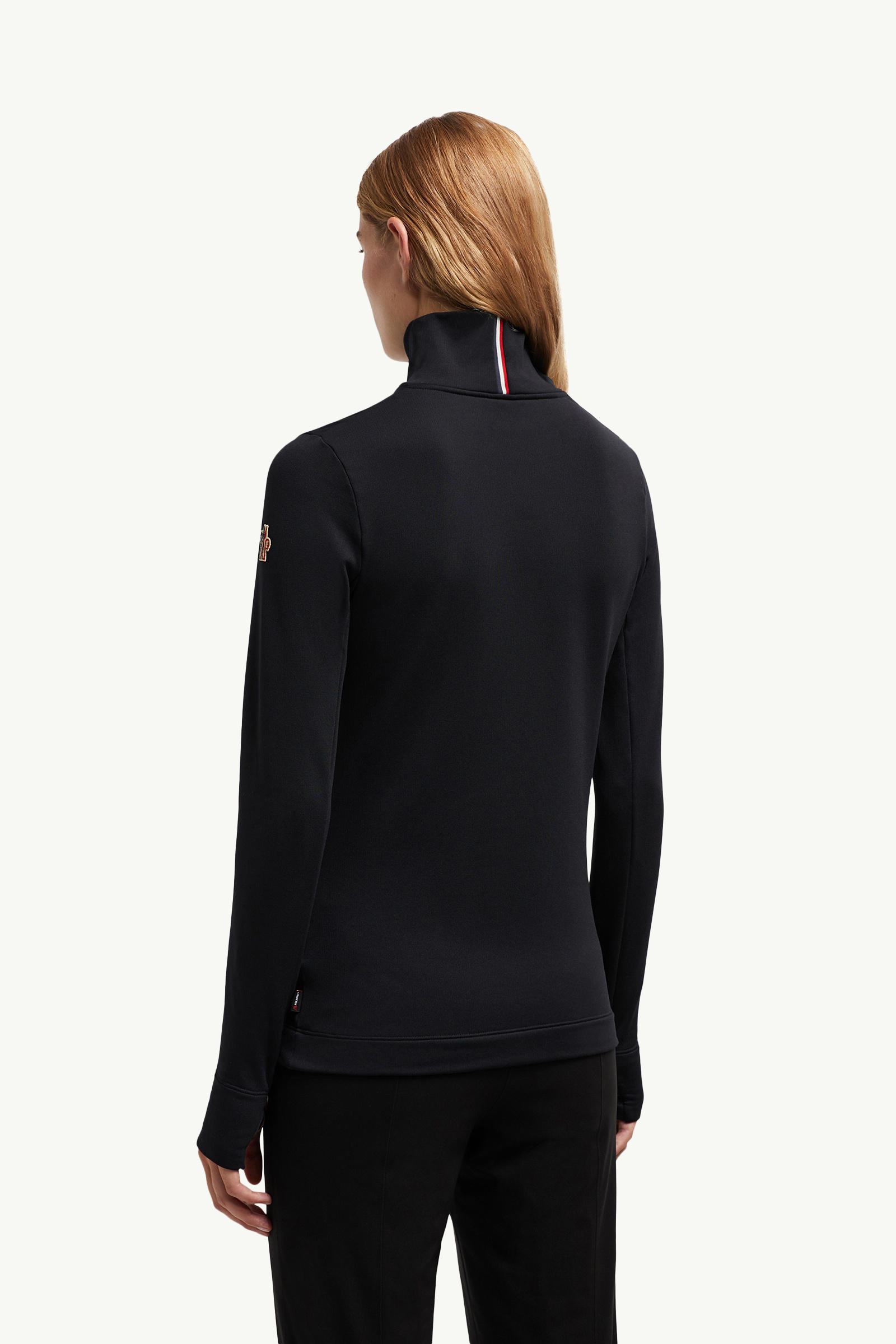 Jersey Polo Neck Women Black Moncler 4