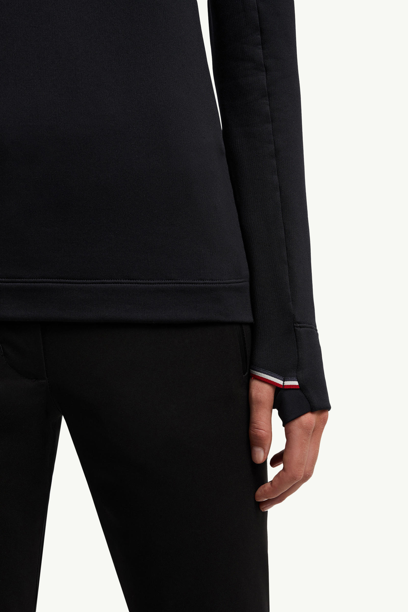 Jersey Polo Neck Women Black Moncler 6