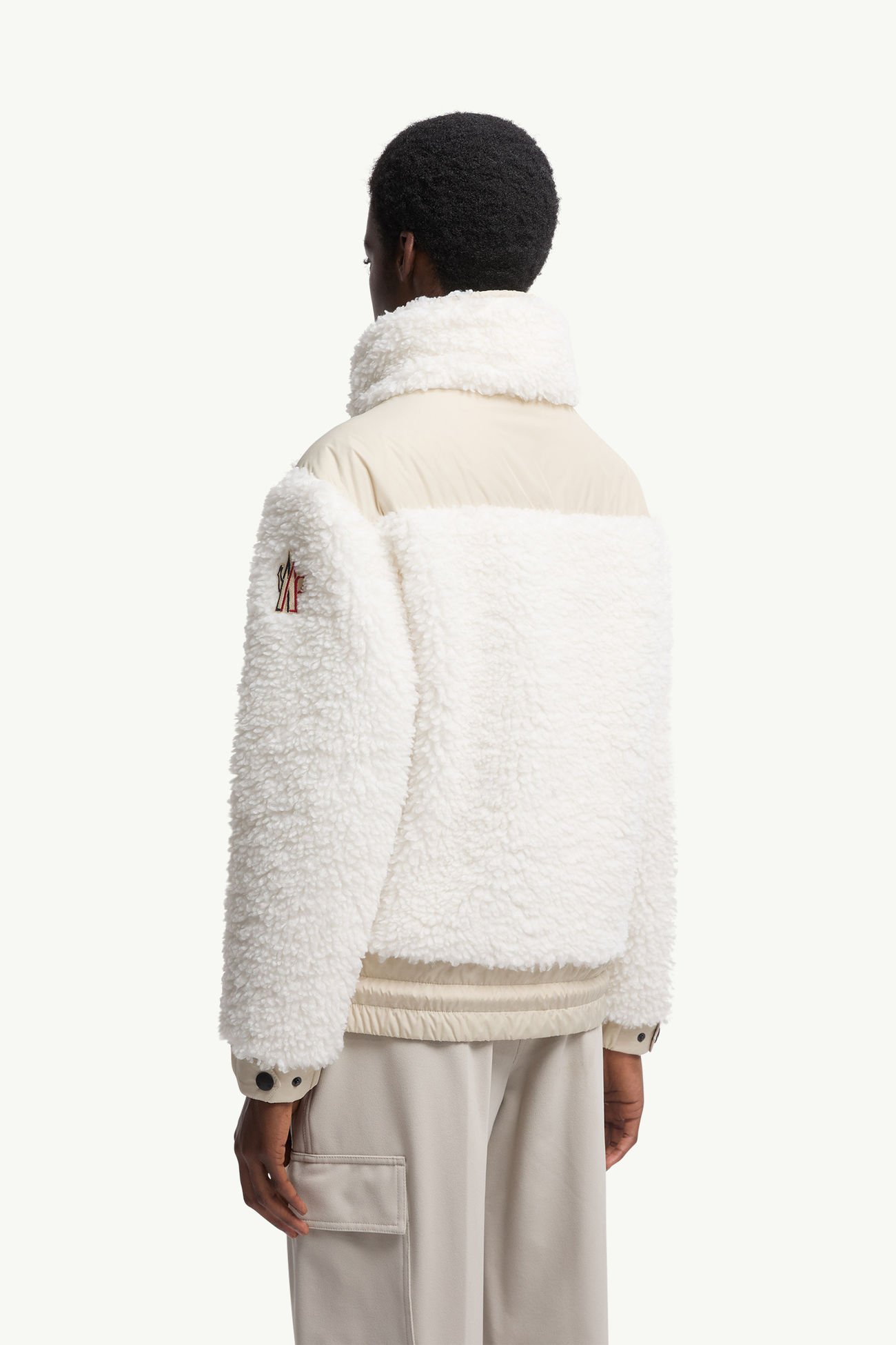 Cardigan imbottito effetto teddy Donna Bianco Moncler 4