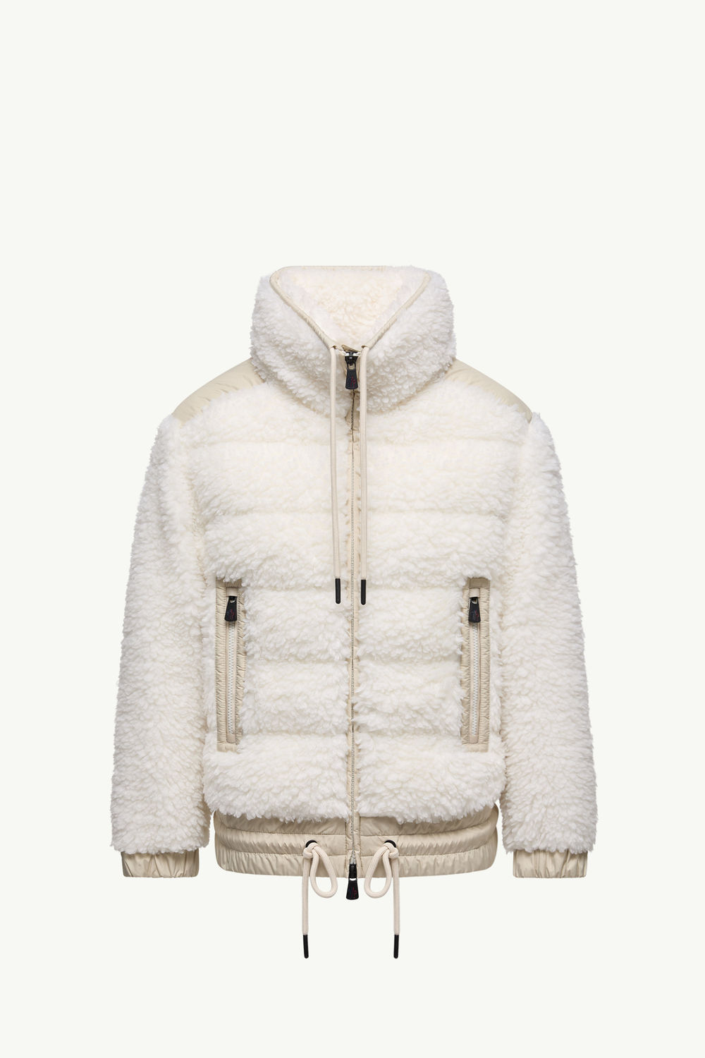 Padded Teddy Zip-Up Cardigan Women White Moncler 2