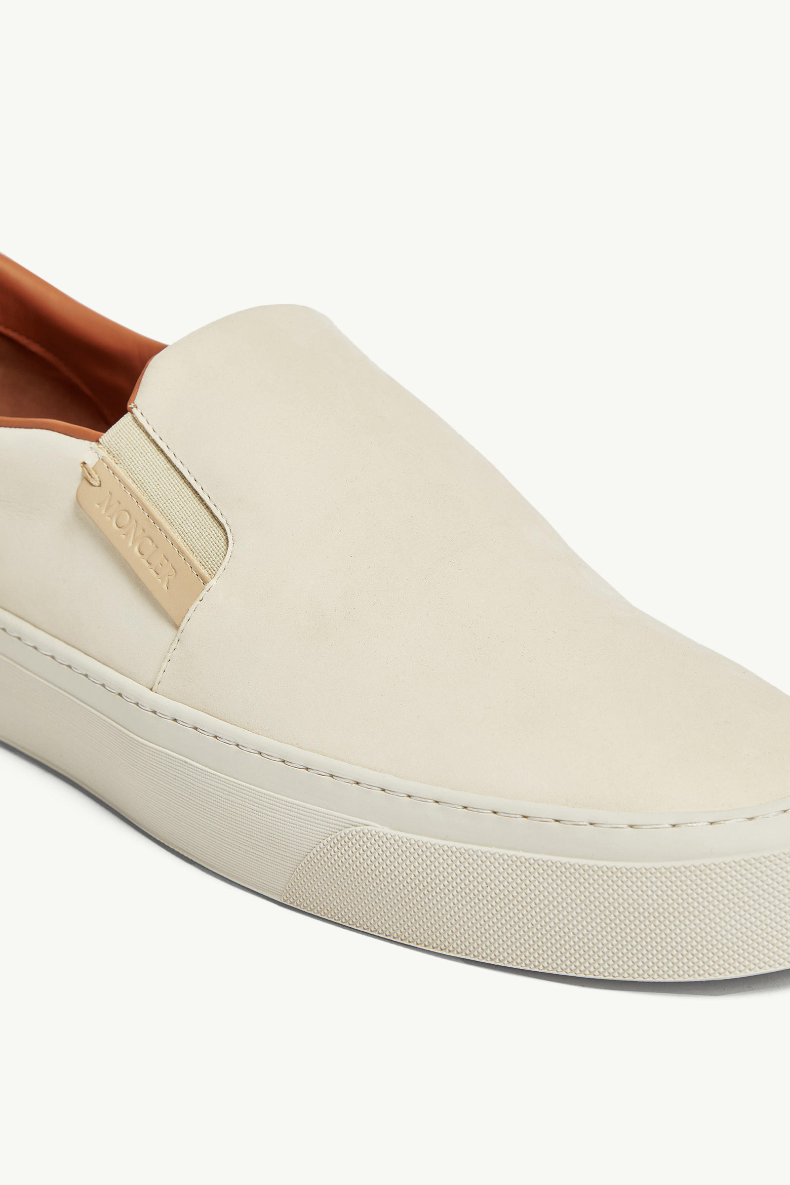Monclub Leather Sneakers Men Light Beige Moncler 2