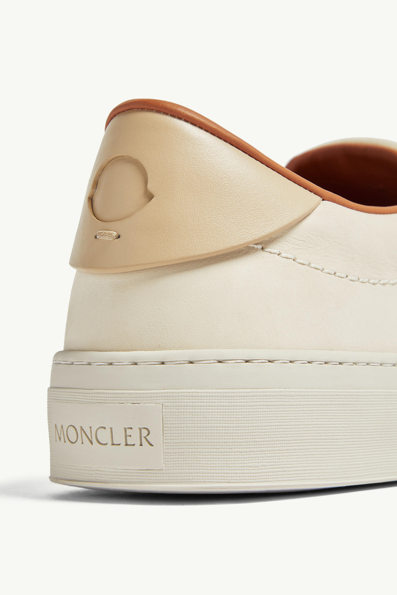 Monclub Leather Sneakers Men Light Beige Moncler 3