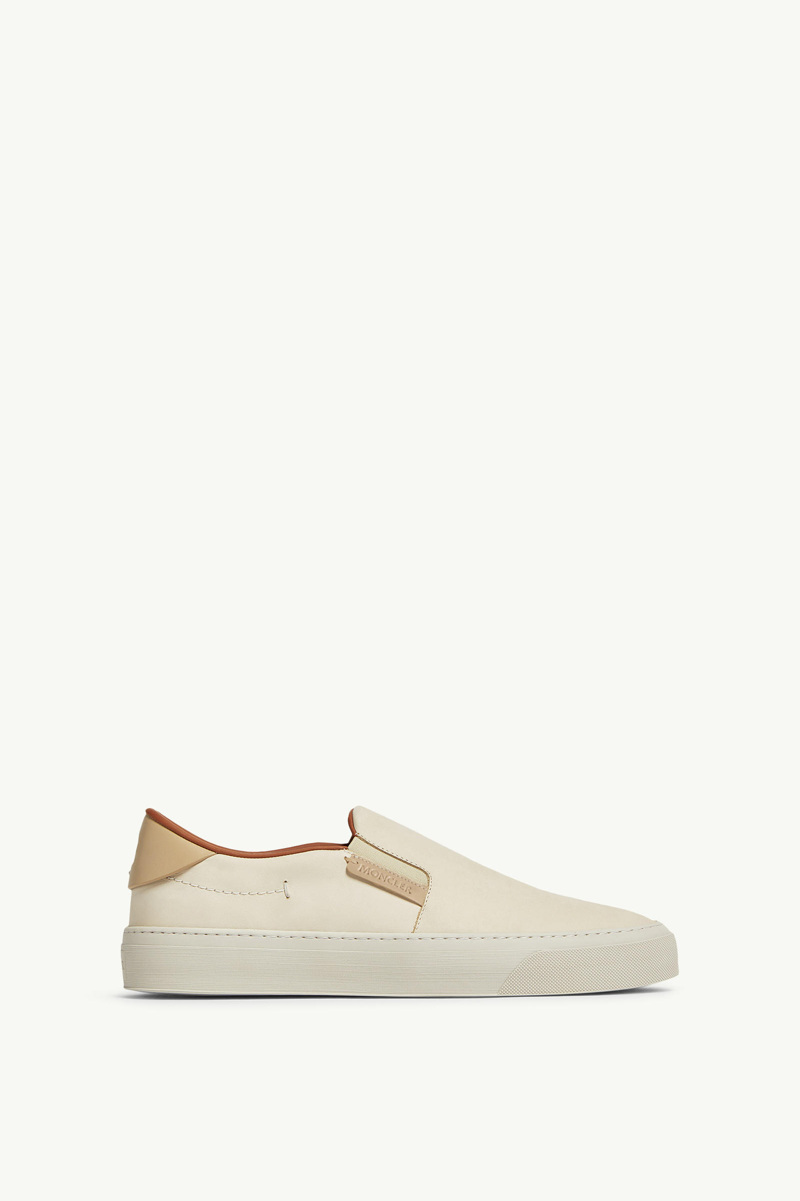 Monclub Leather Sneakers Men Light Beige Moncler 0