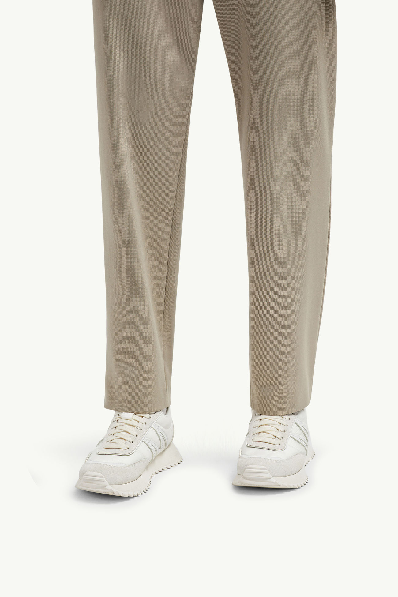 Sneaker Pacey in nylone e pelle scamosciata Uomo Bianco Latte Moncler 1