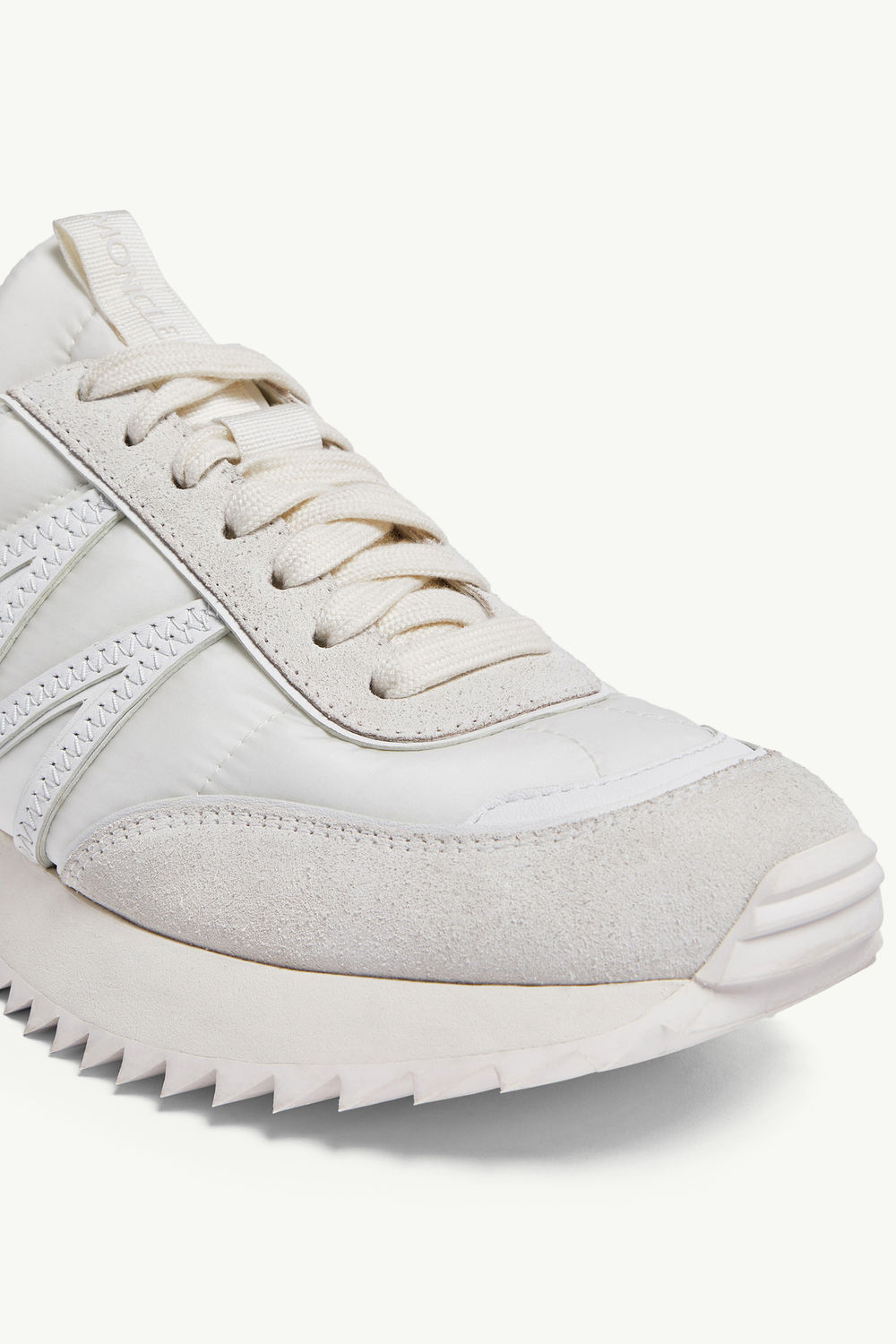 Pacey Nylon & Suede Trainers Men Milk White Moncler 2