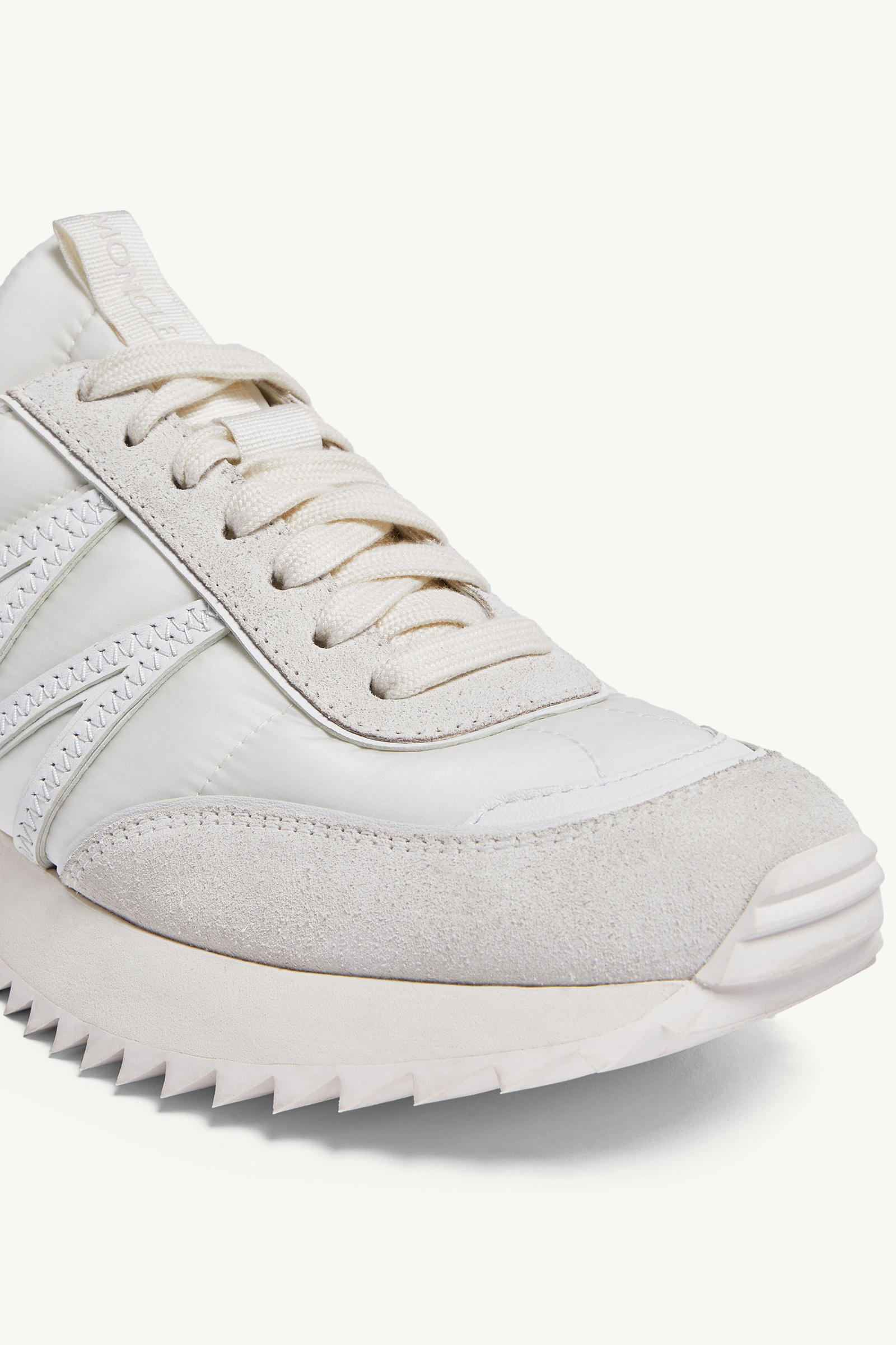 Pacey Nylon & Suede Trainers Men Milk White Moncler 2
