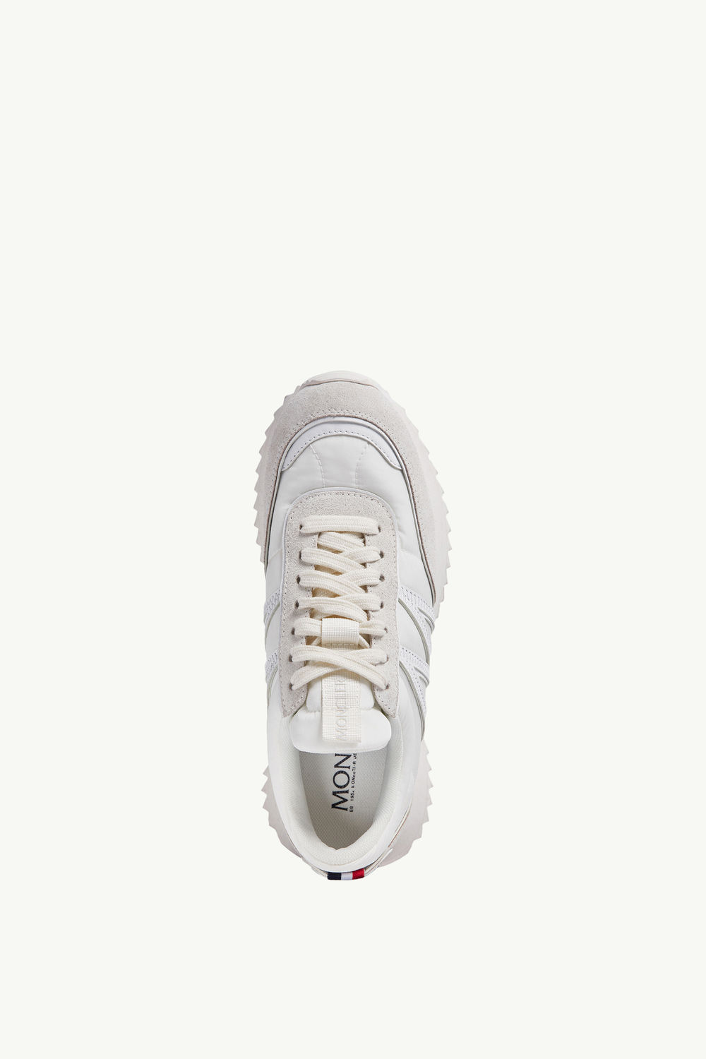 Pacey Nylon & Suede Trainers Men Milk White Moncler 3