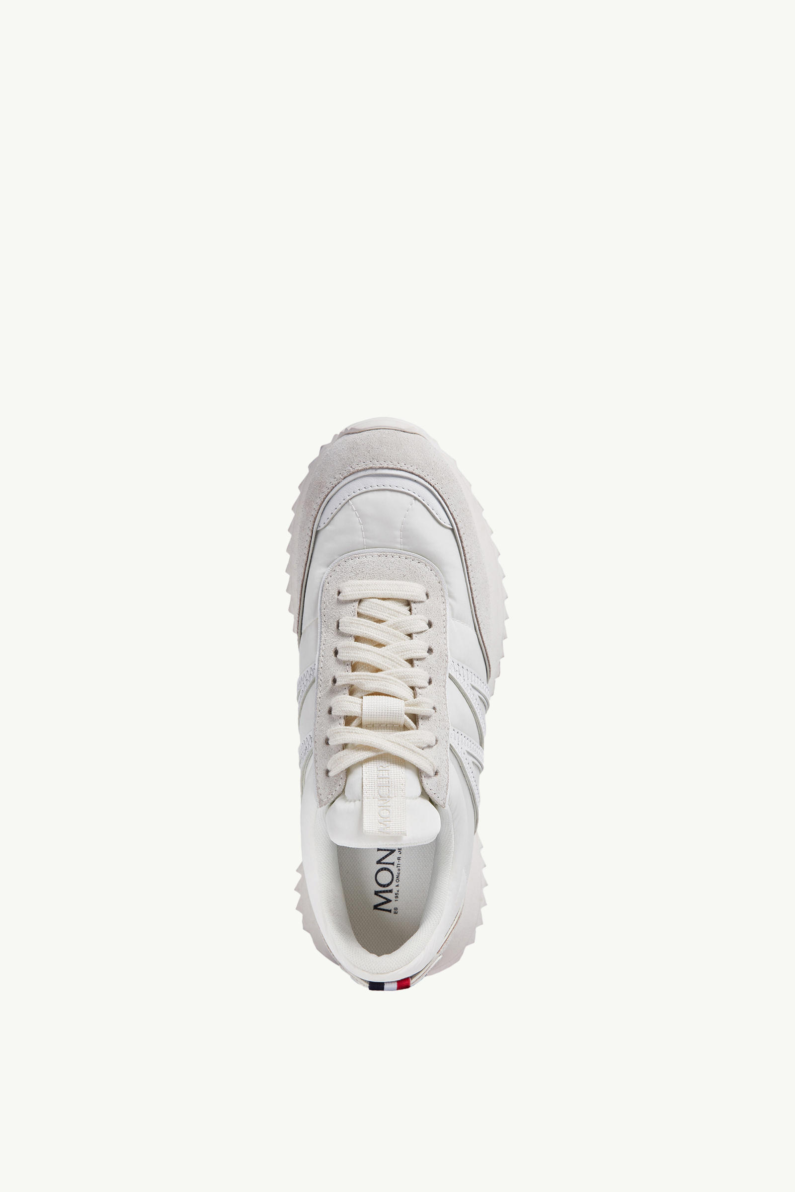 Pacey Nylon & Suede Trainers Men Milk White Moncler 3