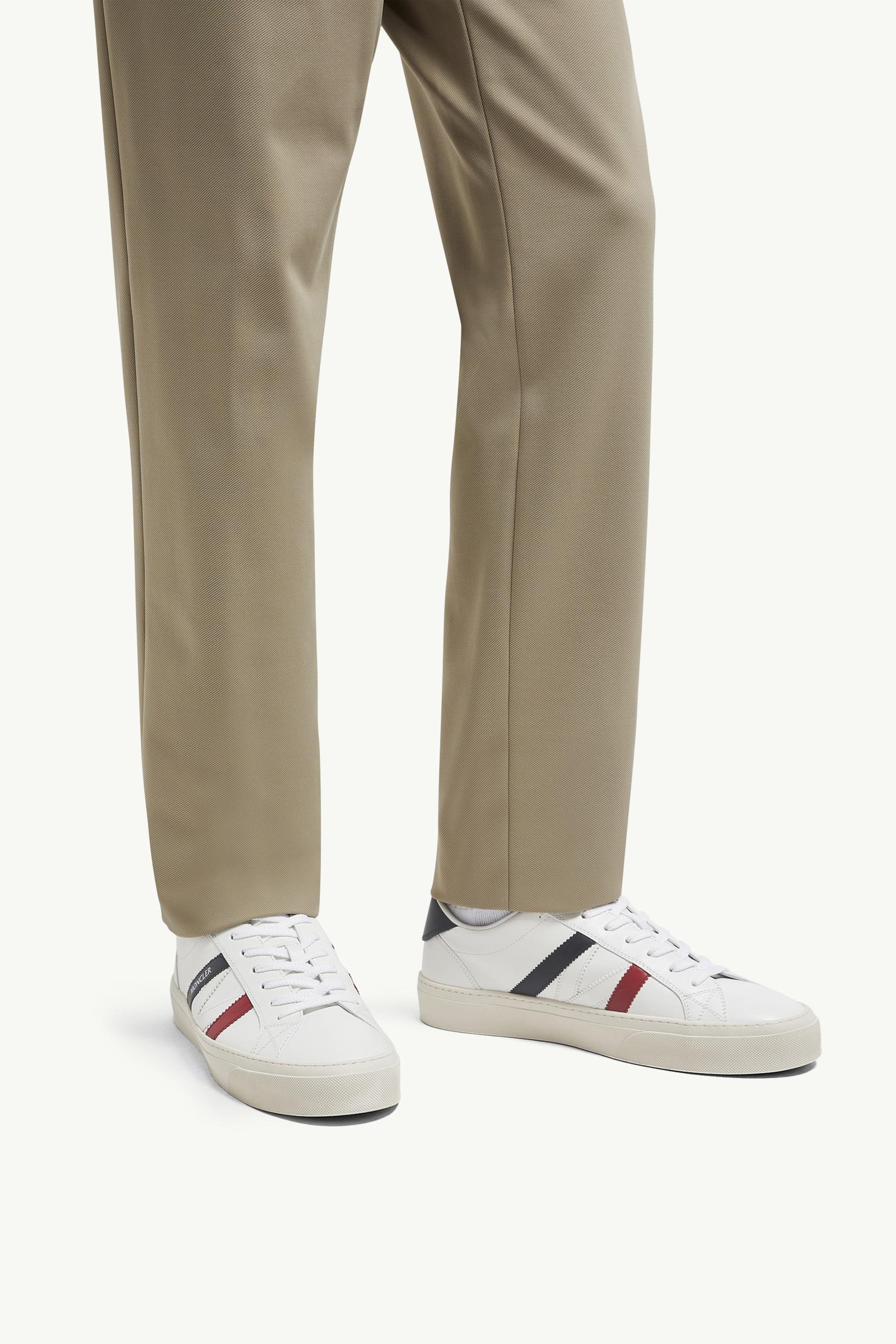Monaco M Leather Trainers Men Optical White Moncler 1