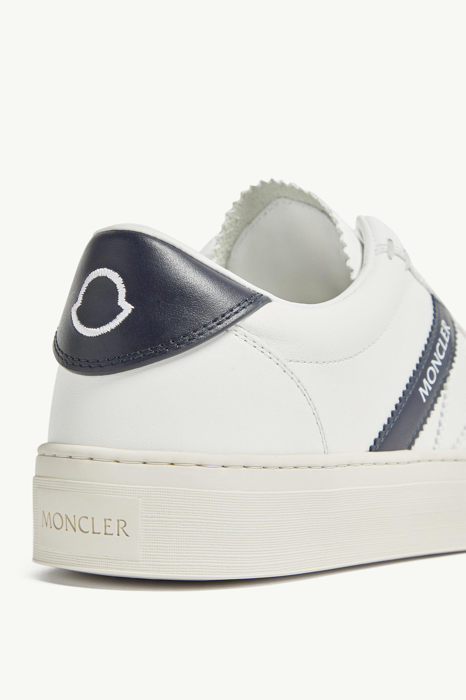 Monaco M Leather Trainers Men Optical White Moncler 3