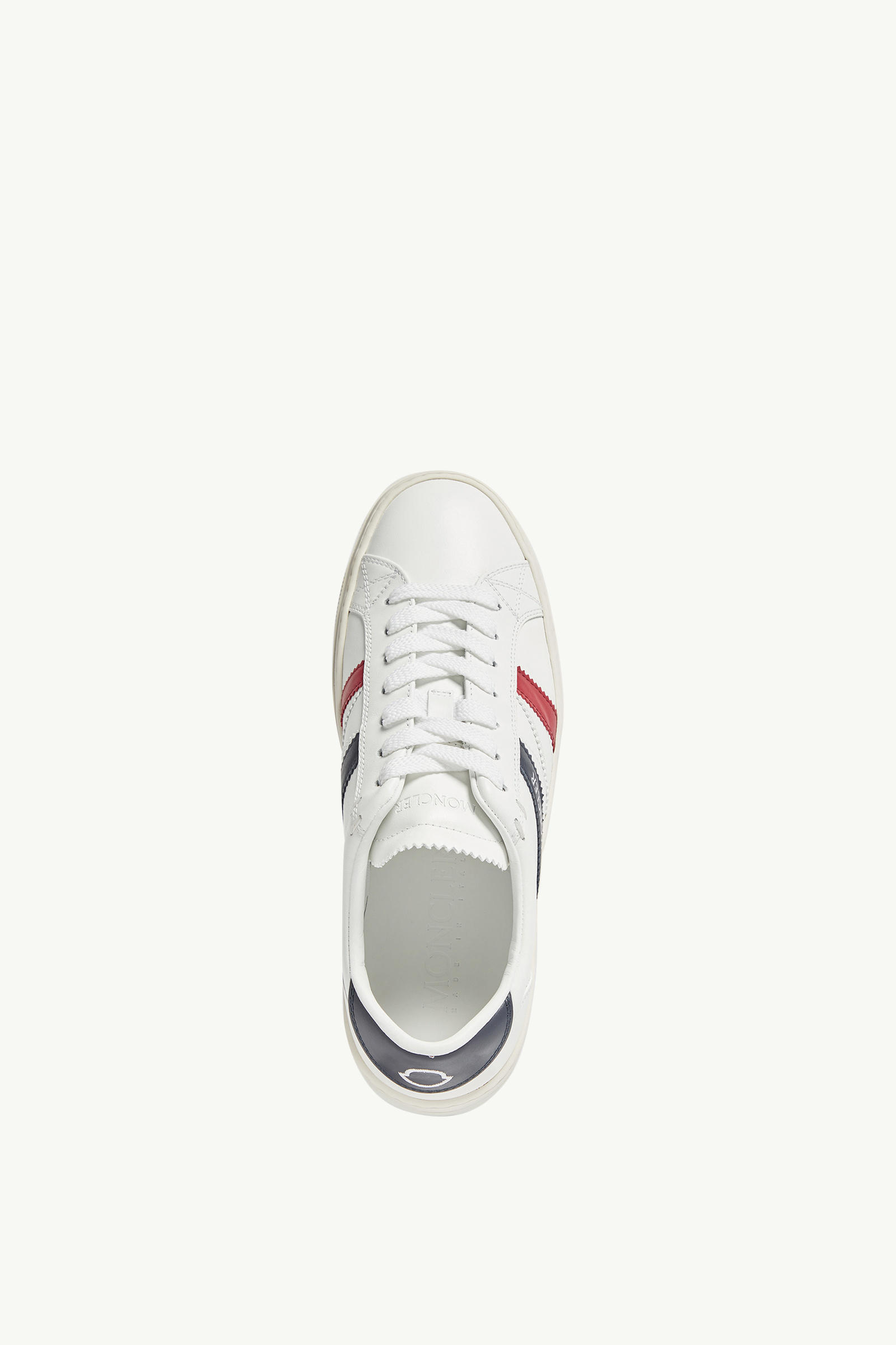 Monaco M Leather Trainers Men Optical White Moncler 4