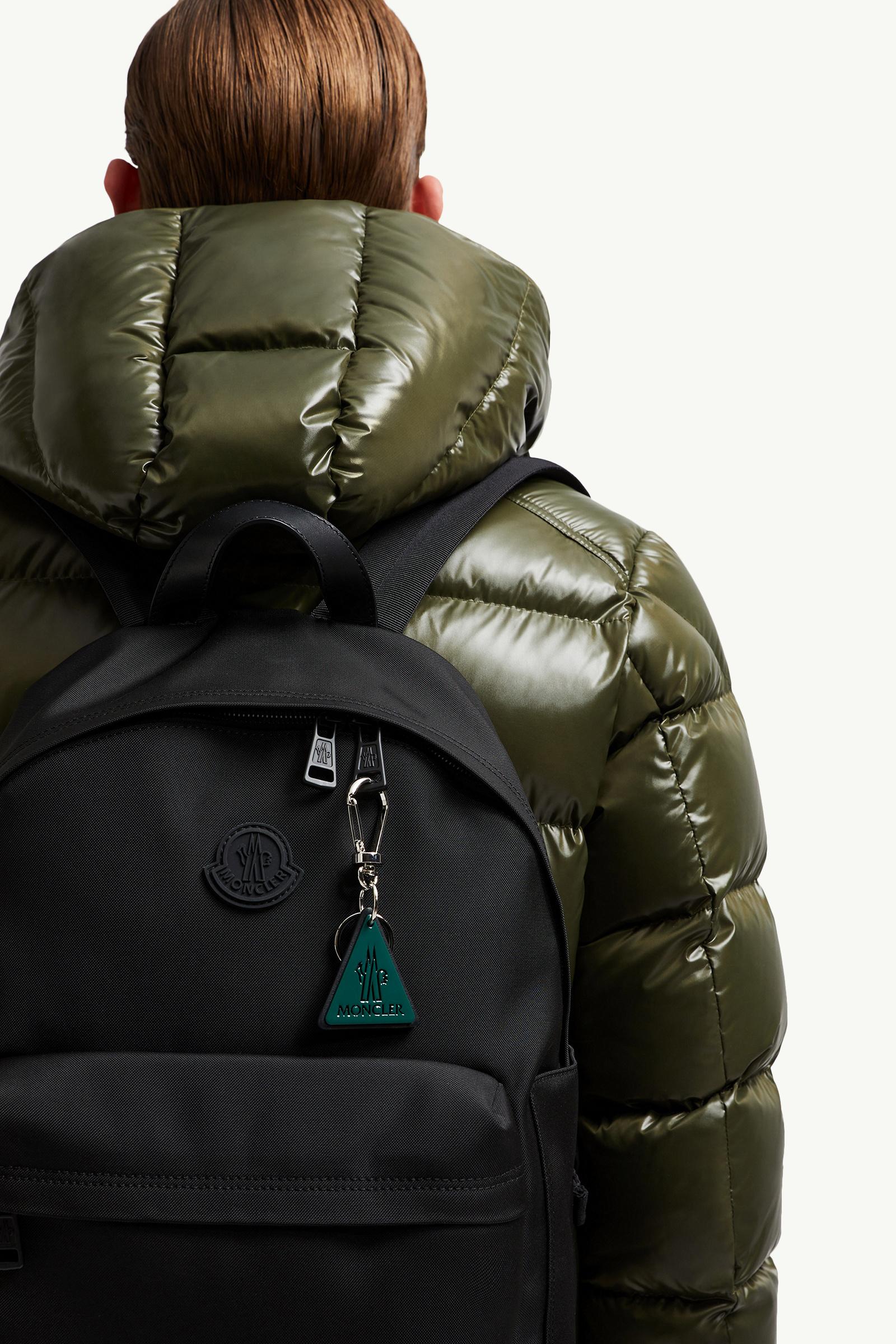 Logo Leather Key Ring Men Emerald Green Moncler 1