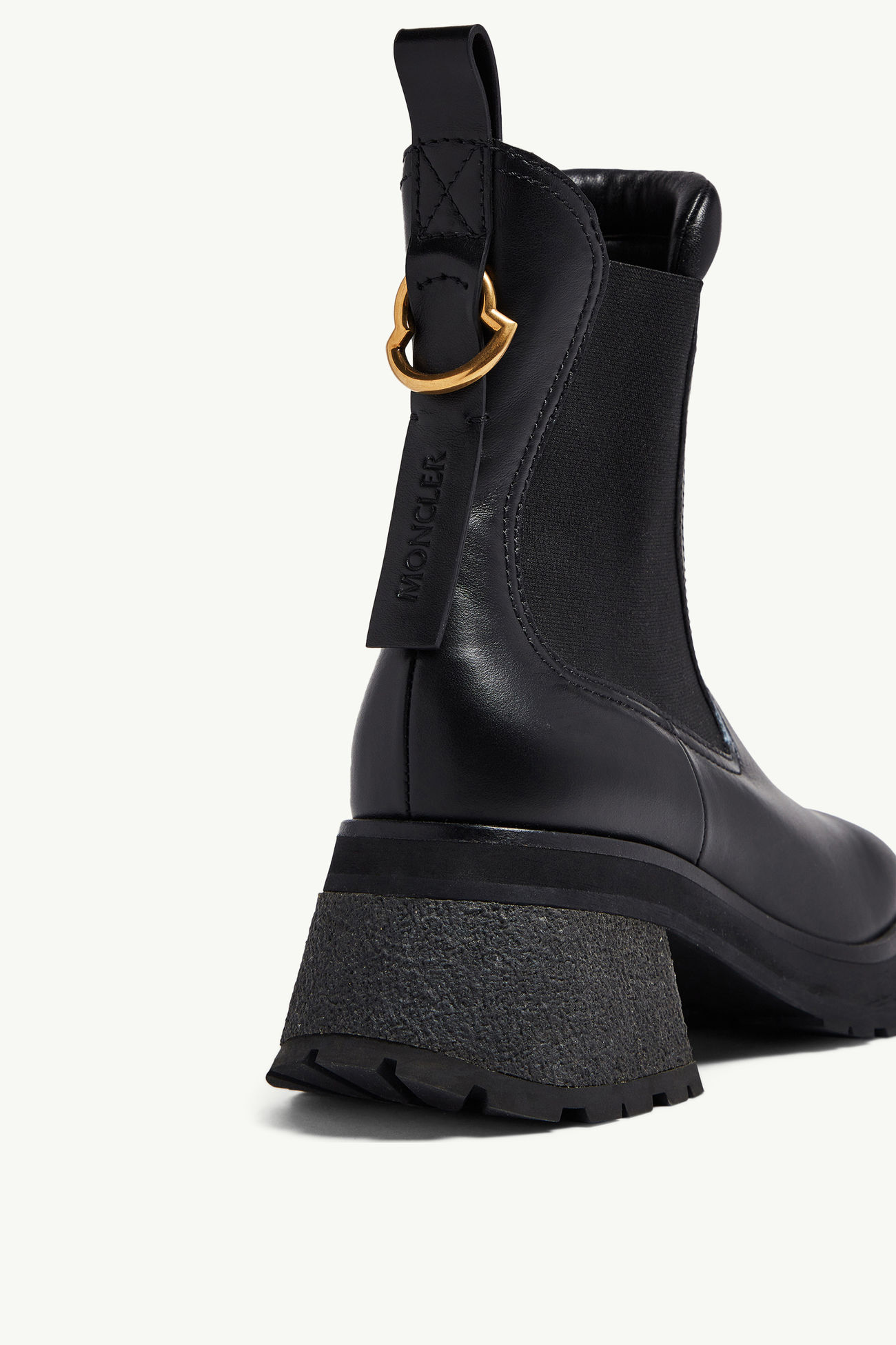 Gigi Leather Chelsea Boots Women Black Moncler 2