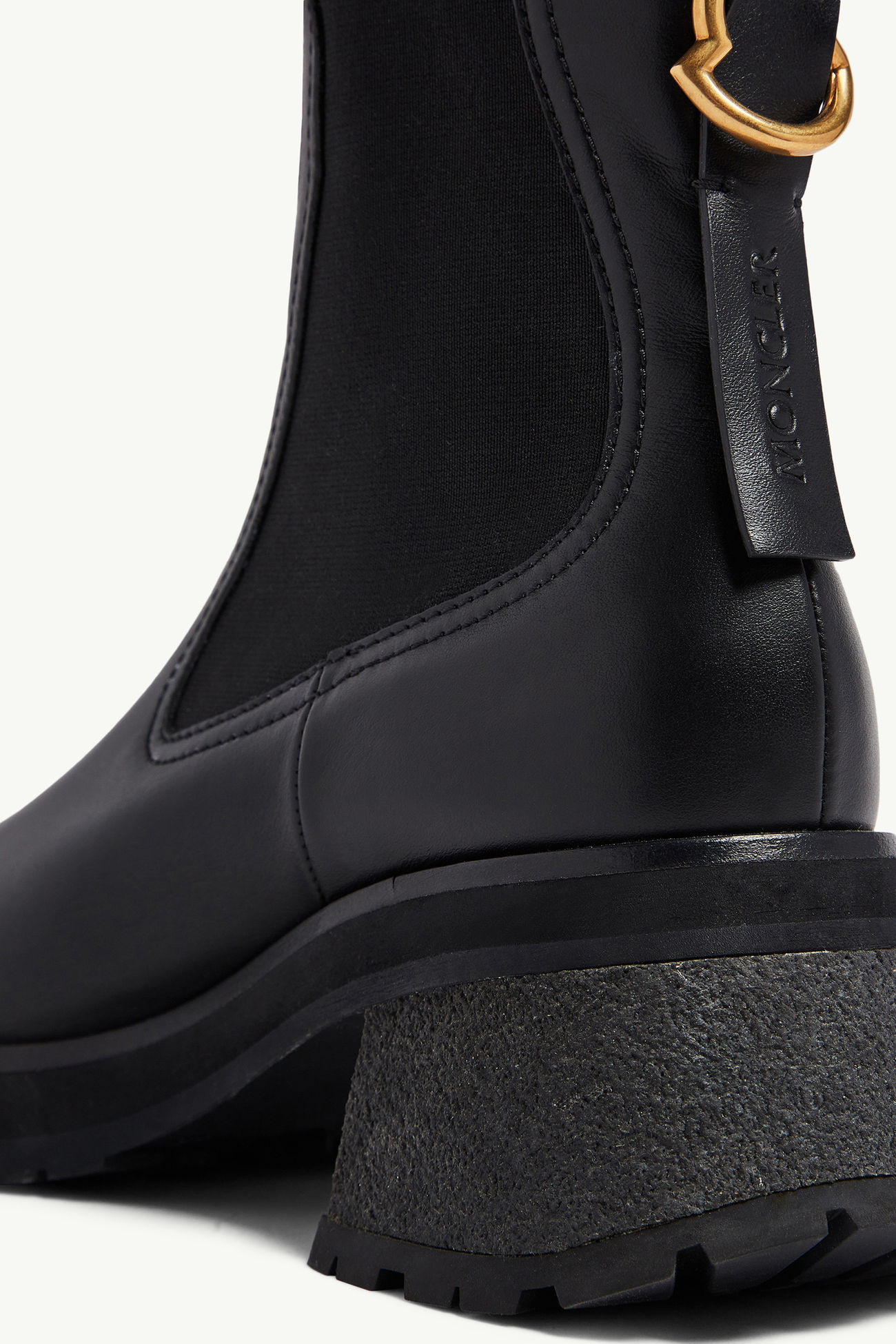 Gigi Leather Chelsea Boots Women Black Moncler 4