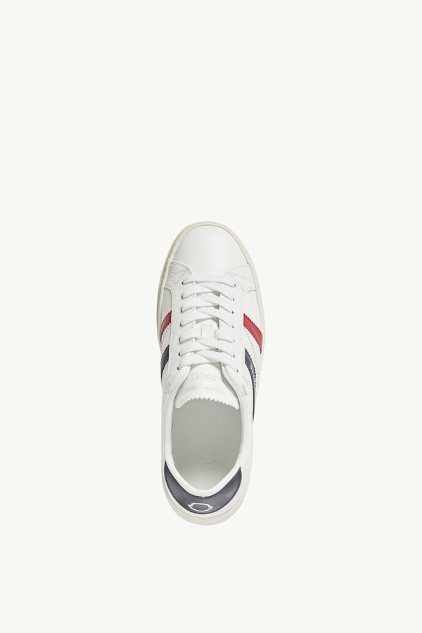 Monaco M Leather Trainers Women Optical White Moncler 4