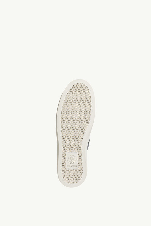 Monaco M Leather Trainers Women Optical White Moncler 5