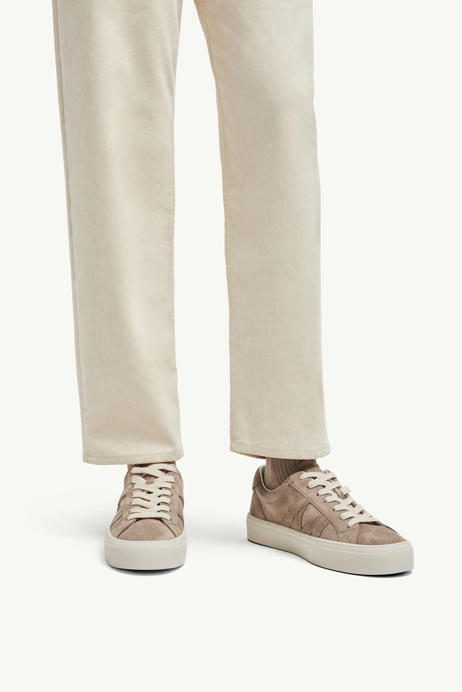 Monaco M Suede Trainers Women Beige Moncler 1