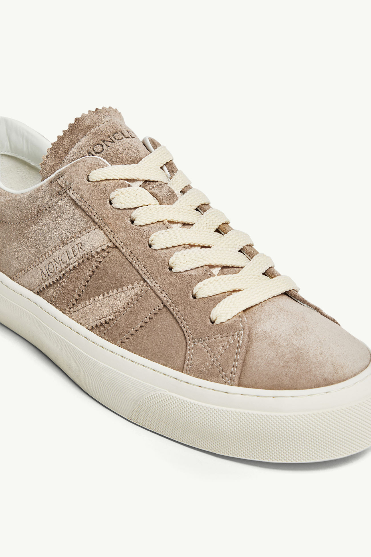 Monaco M Suede Trainers Women Beige Moncler 2