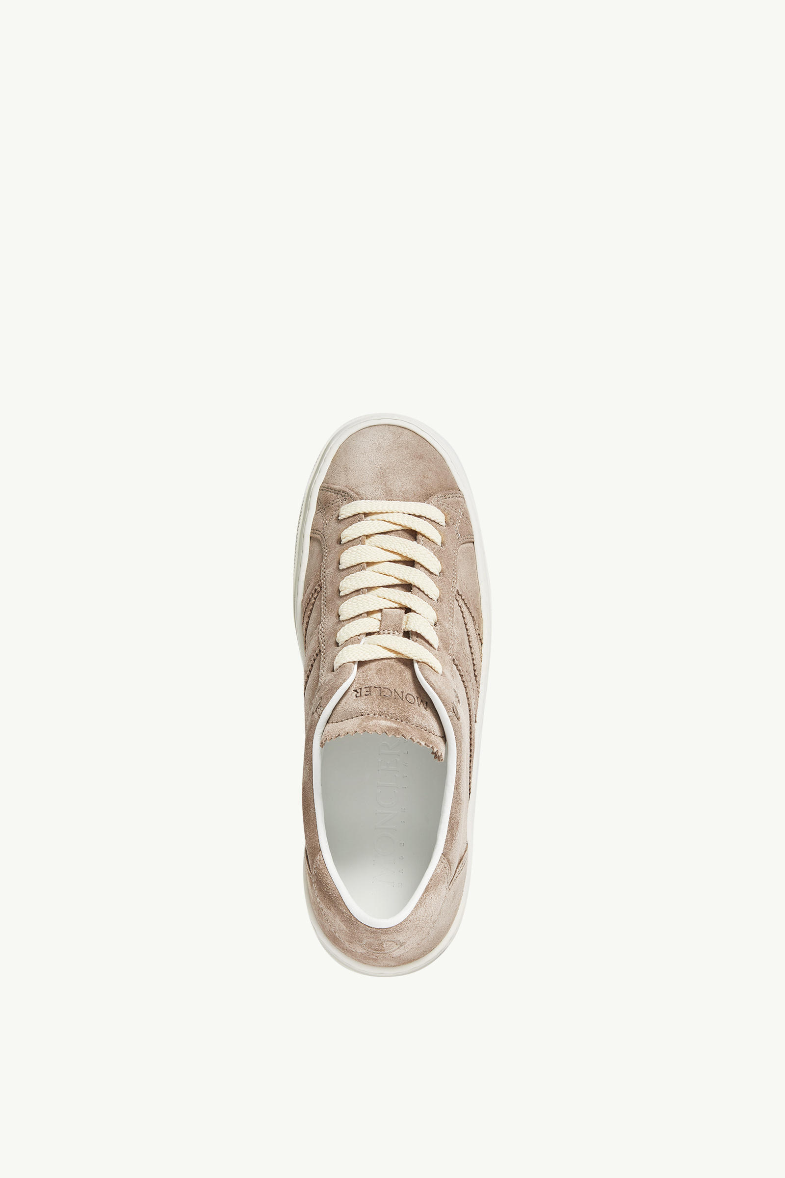 Monaco M Suede Trainers Women Beige Moncler 4