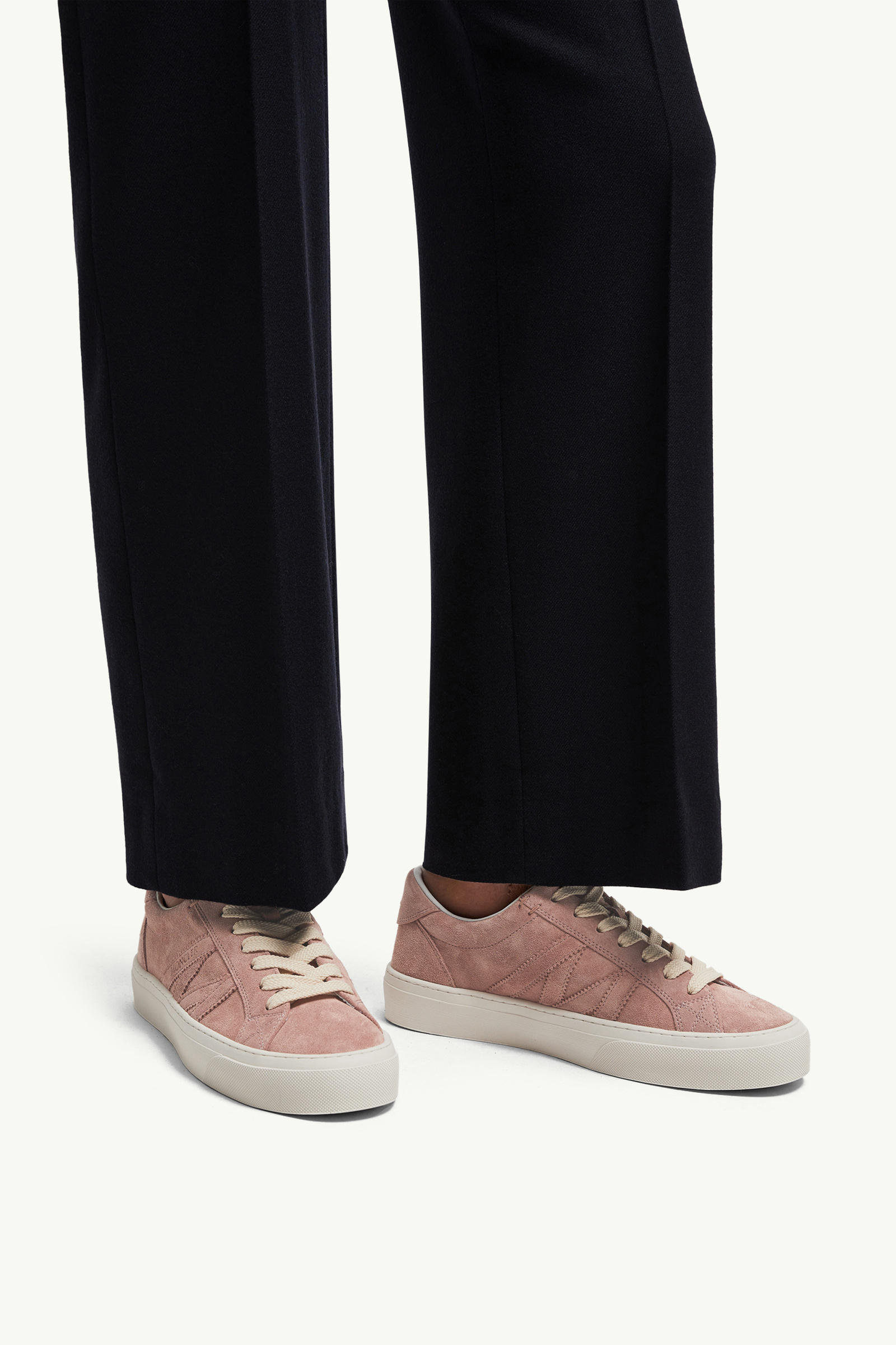 Sneakers Monaco M en daim Femmes Rose Moncler 1