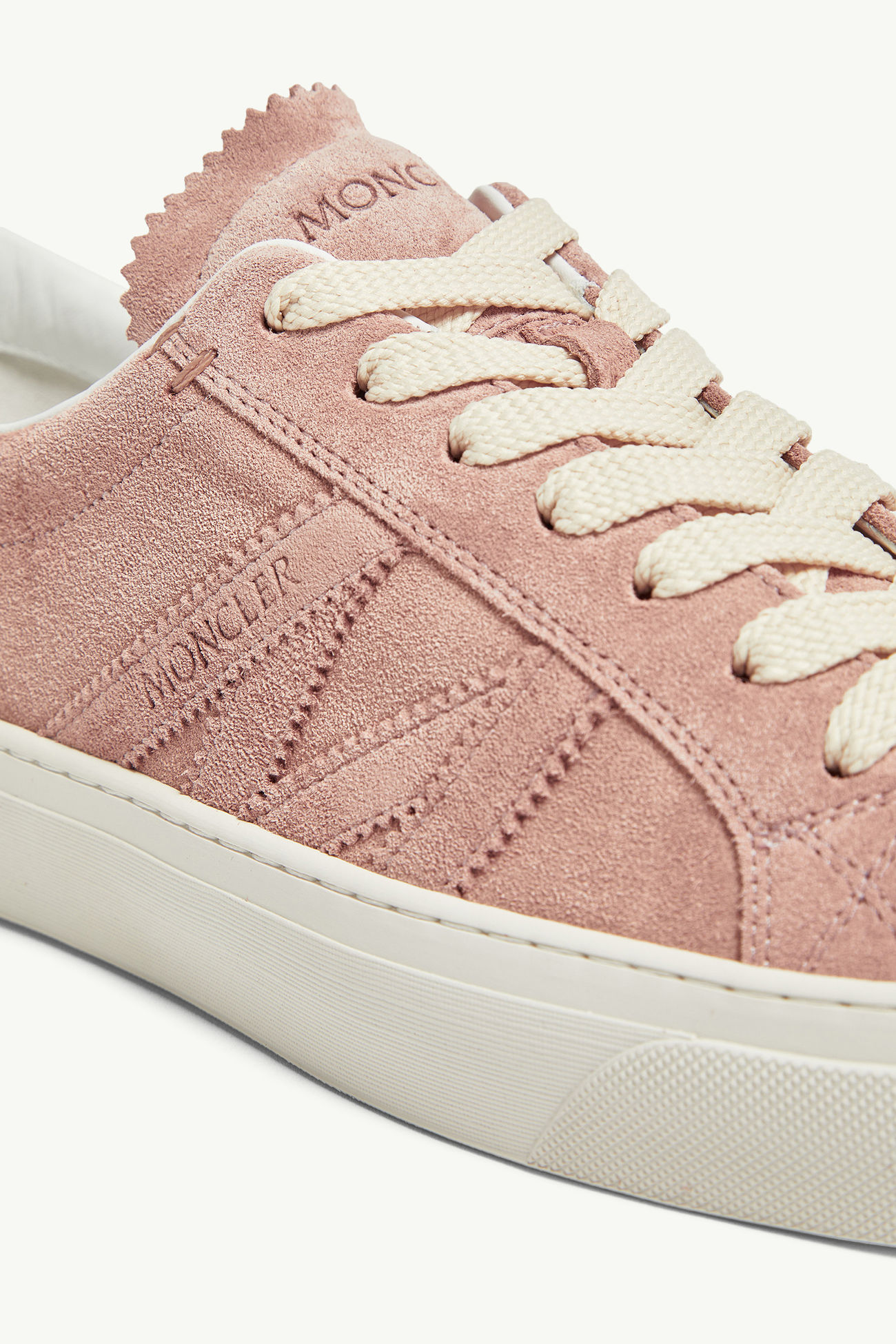 Sneaker Monaco M in pelle scamosciata Donna Rosa Moncler 2