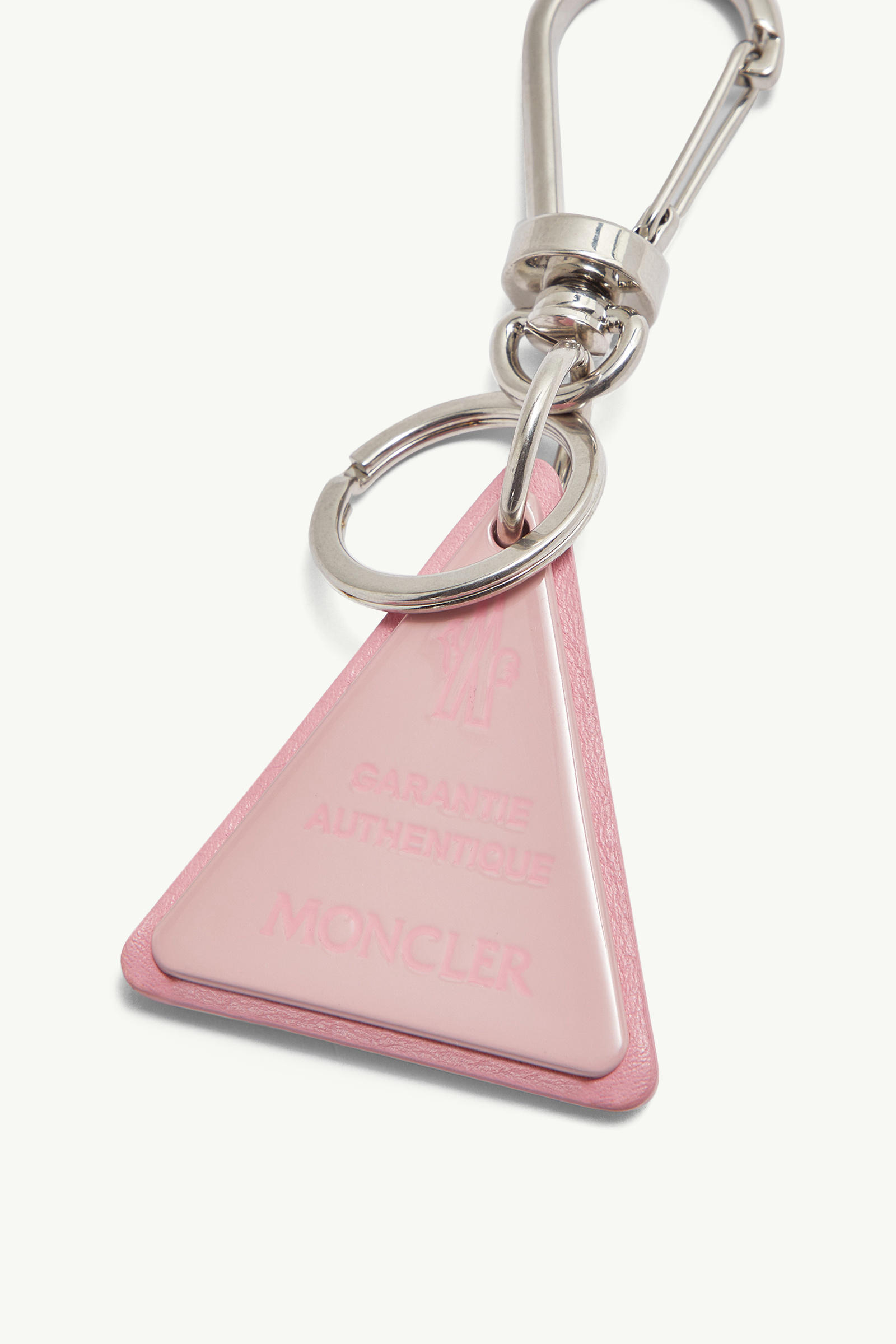 Llavero de piel con logotipo Mujer Rosado Moncler 3