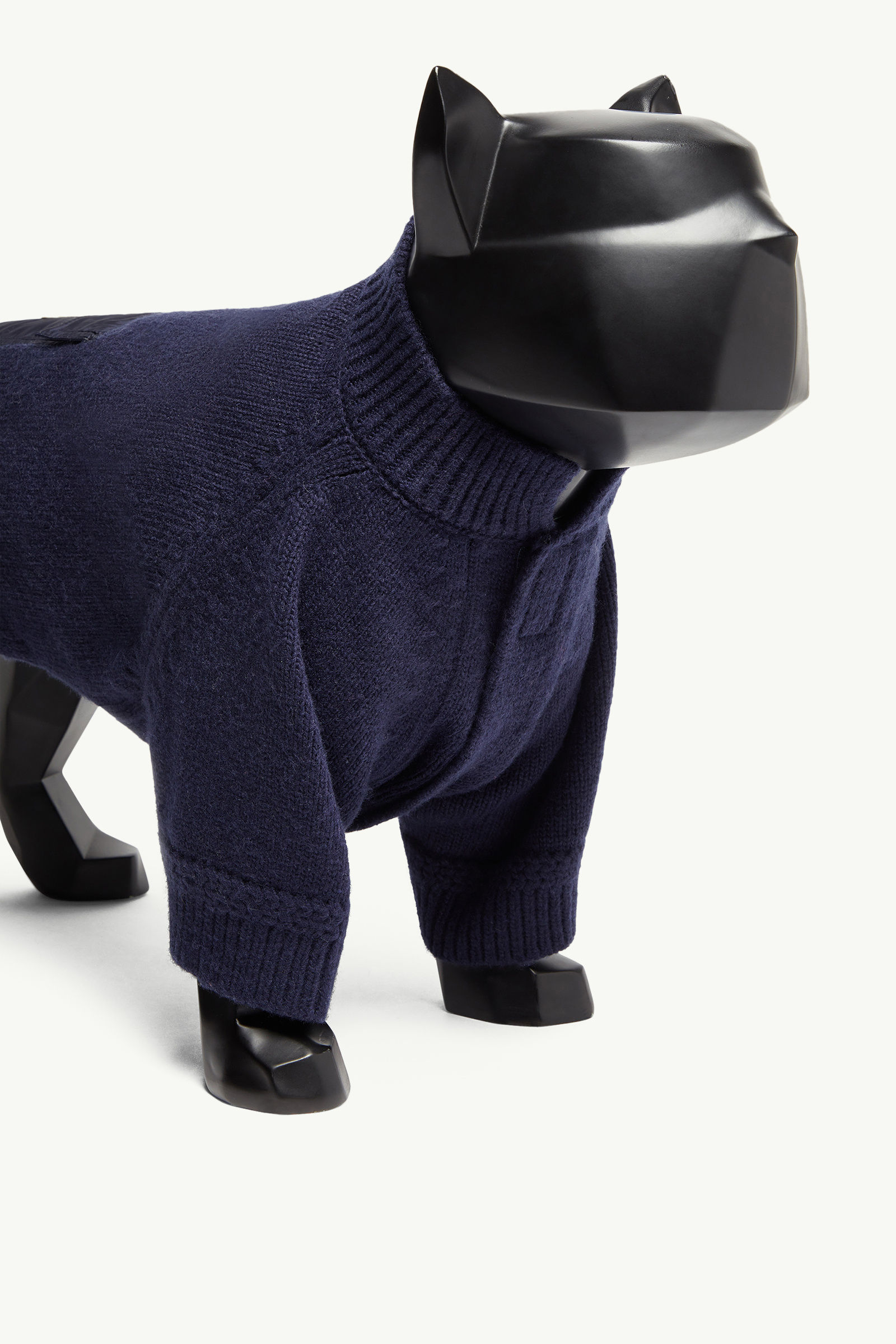 Hundepullover aus Wolle Genderneutral Dunkelblau Moncler 3
