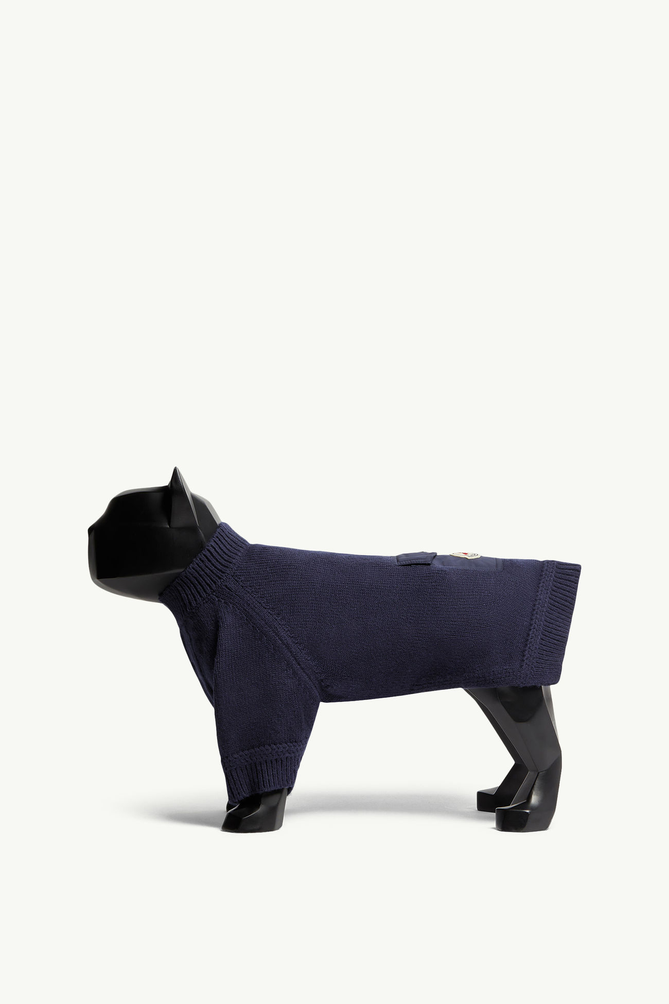 Maglione per cani in lana Gender Neutral Blu Scuro Moncler 0