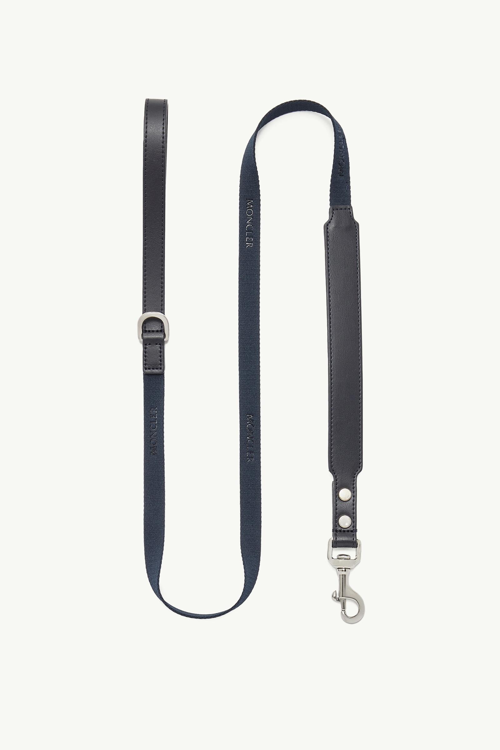 モンクレール×ポルド コラボ 犬用首輪 L ドッグカラー レザー 黒 ベルト logo-dog-leash-gender-neutral-