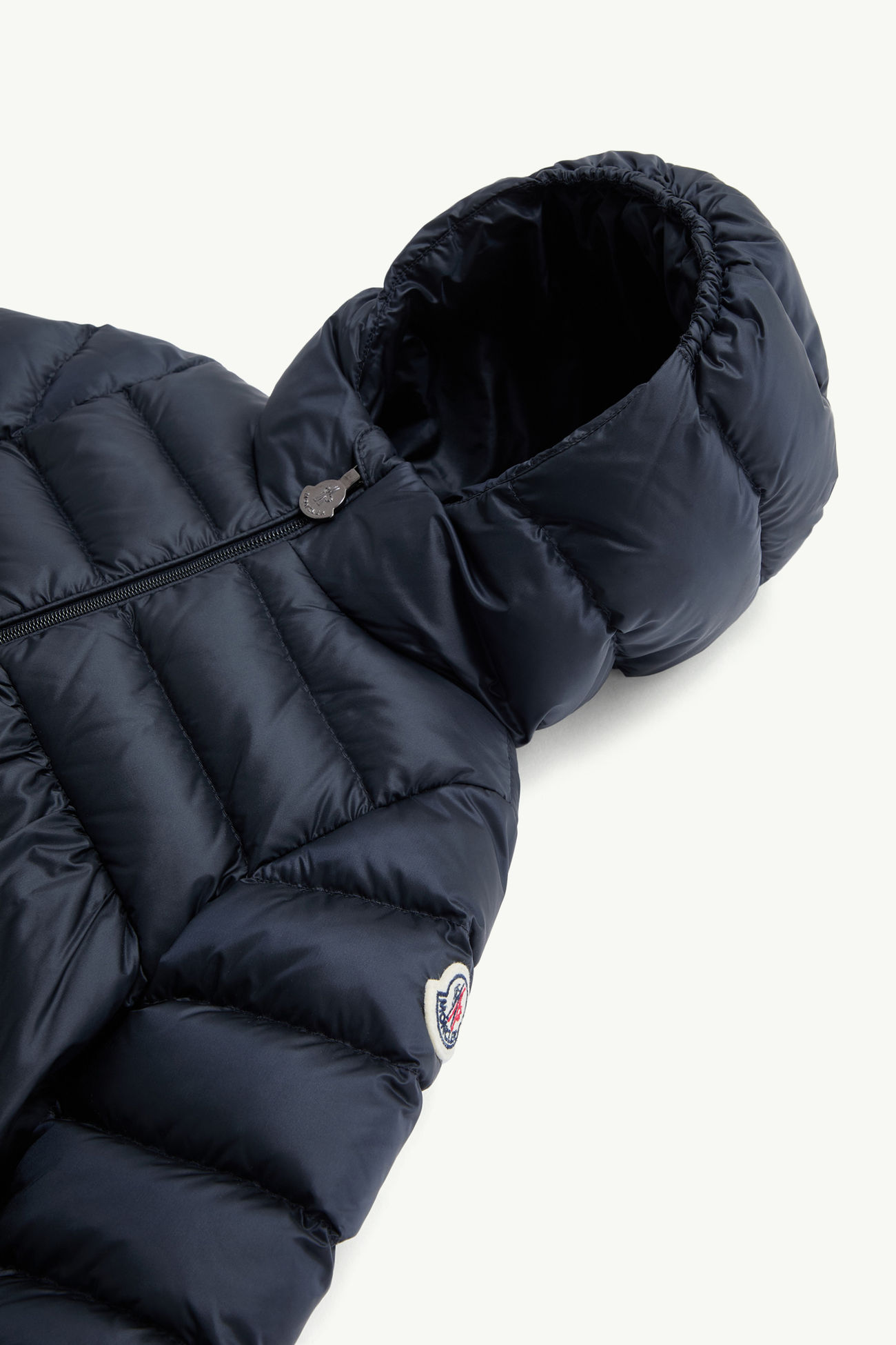 Odile Hooded Down Jacket Girl Night Blue Moncler 3