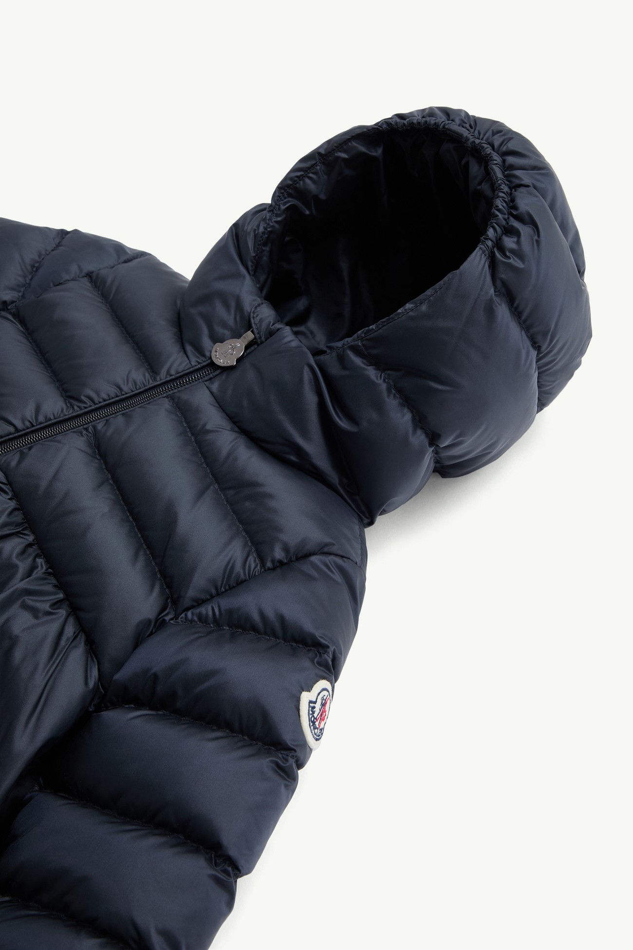 Odile Hooded Down Jacket Girl Night Blue Moncler 3