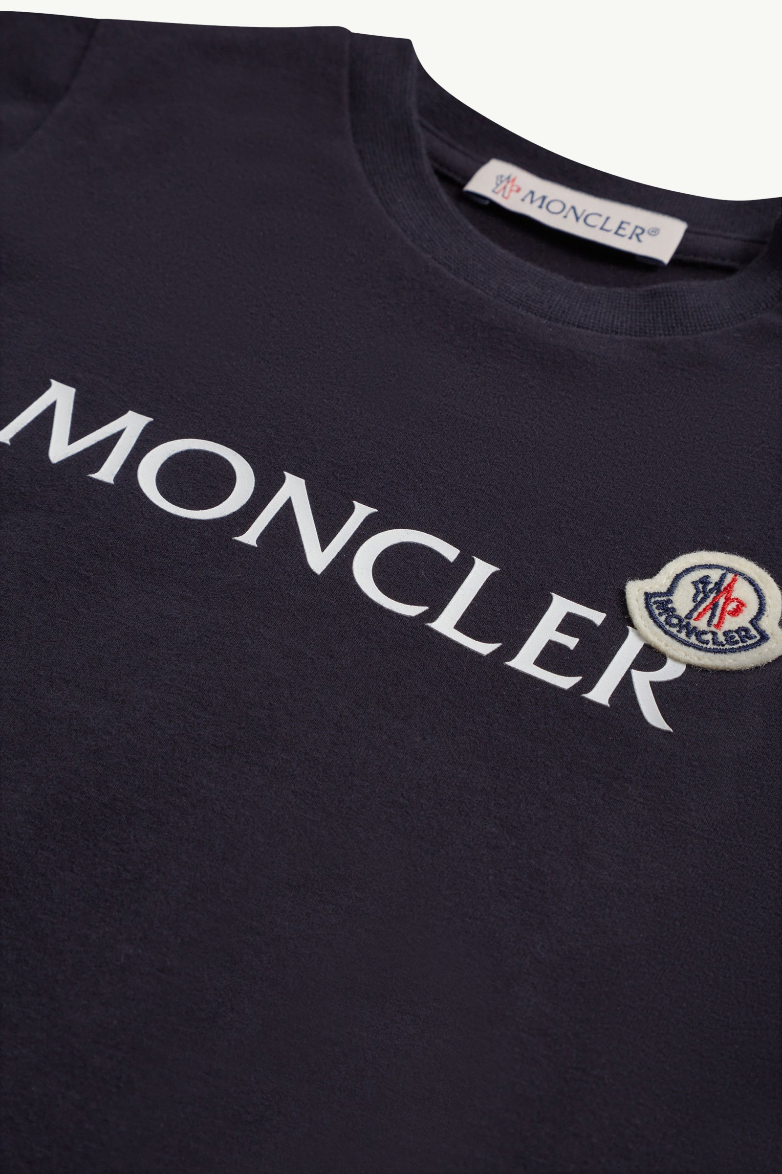 Logo Jersey T-Shirt Boy Night Blue Moncler 1