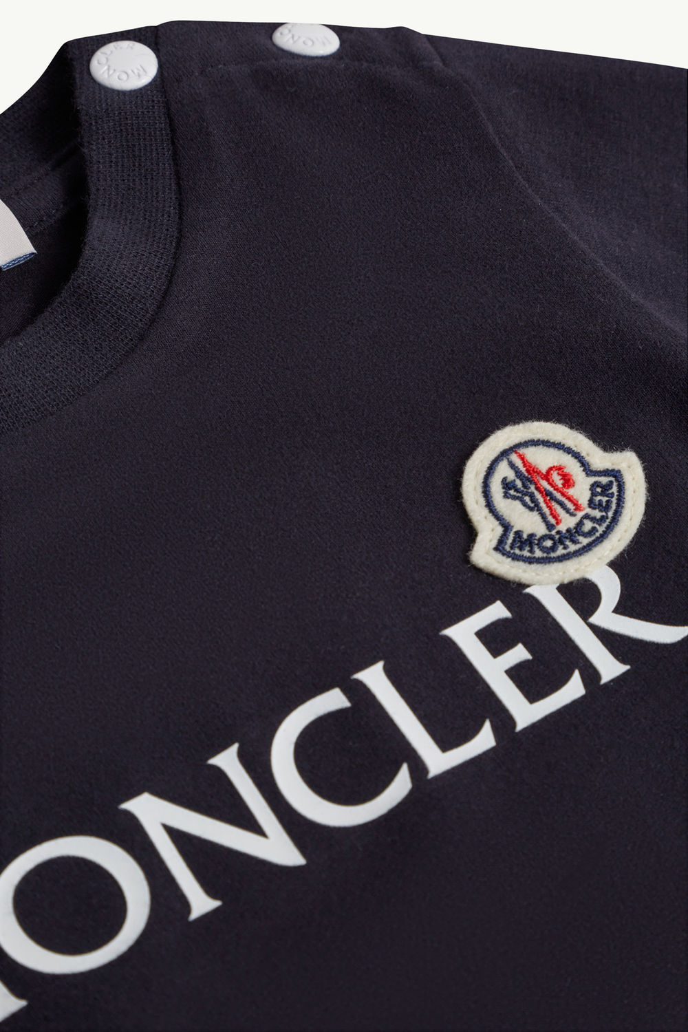 Logo Jersey T-Shirt Boy Night Blue Moncler 3