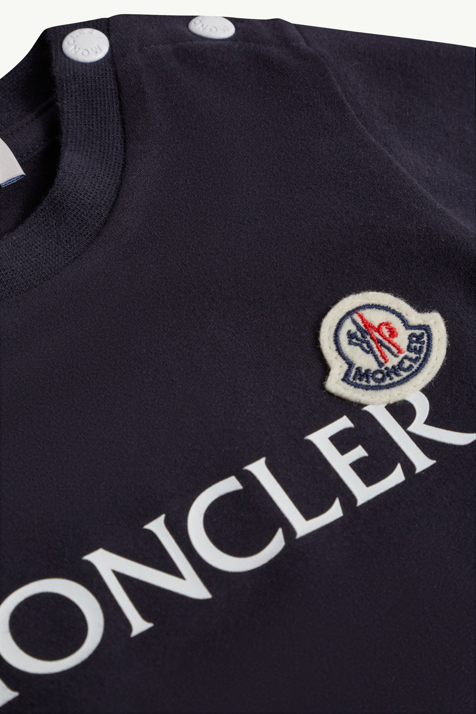 Logo Jersey T-Shirt Boy Night Blue Moncler 3