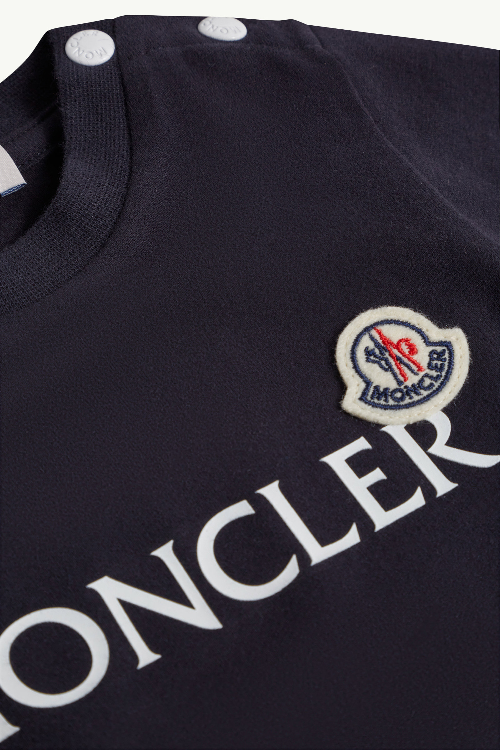 Logo Jersey T-Shirt Boy Night Blue Moncler 4