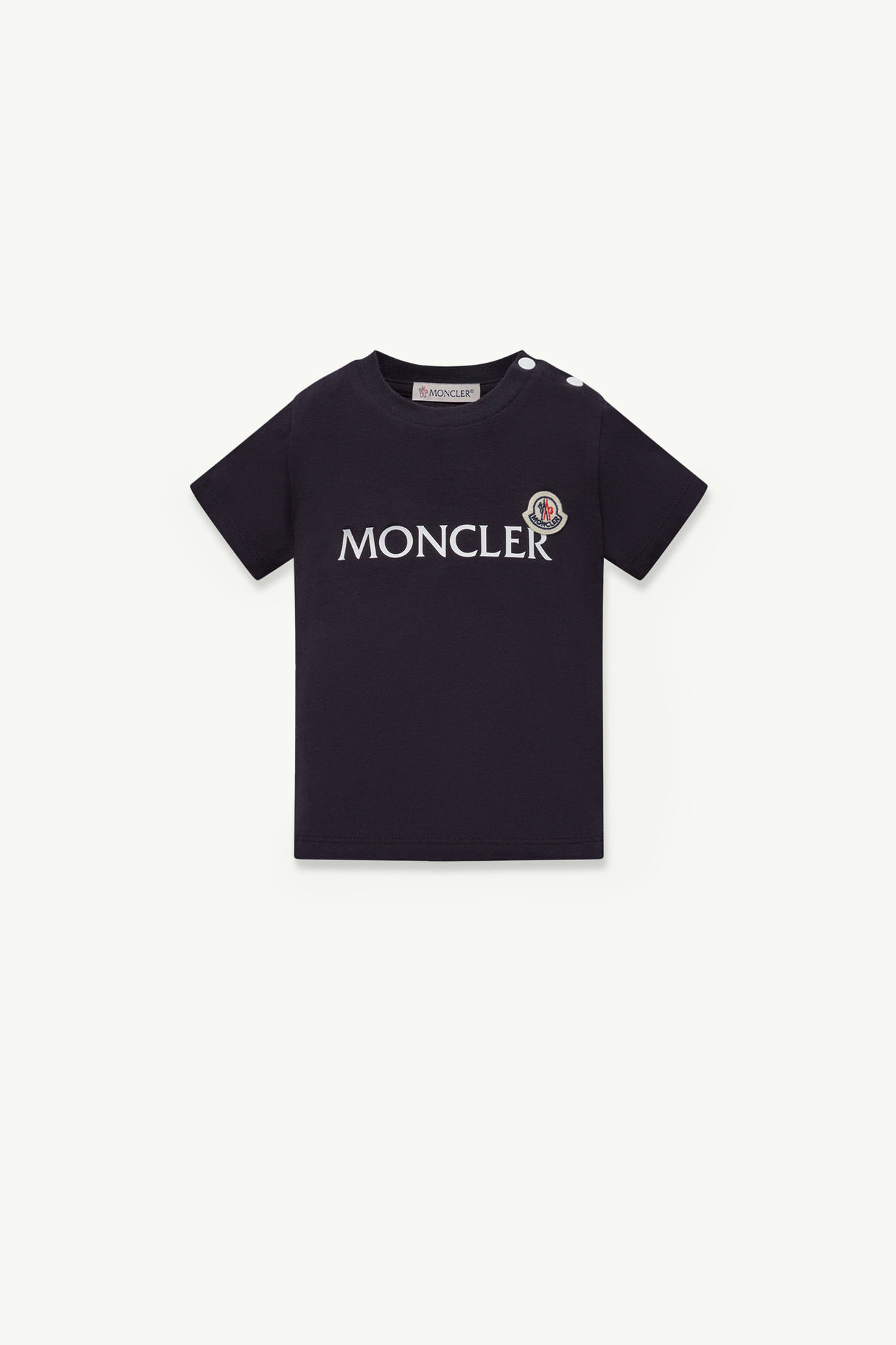 標誌針織布T恤 男童 夜藍色 Moncler 0