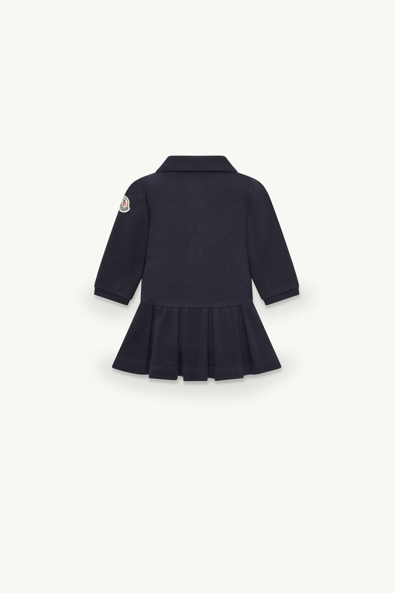 Cotton Piquet Polo Dress Girl Night Blue Moncler 1