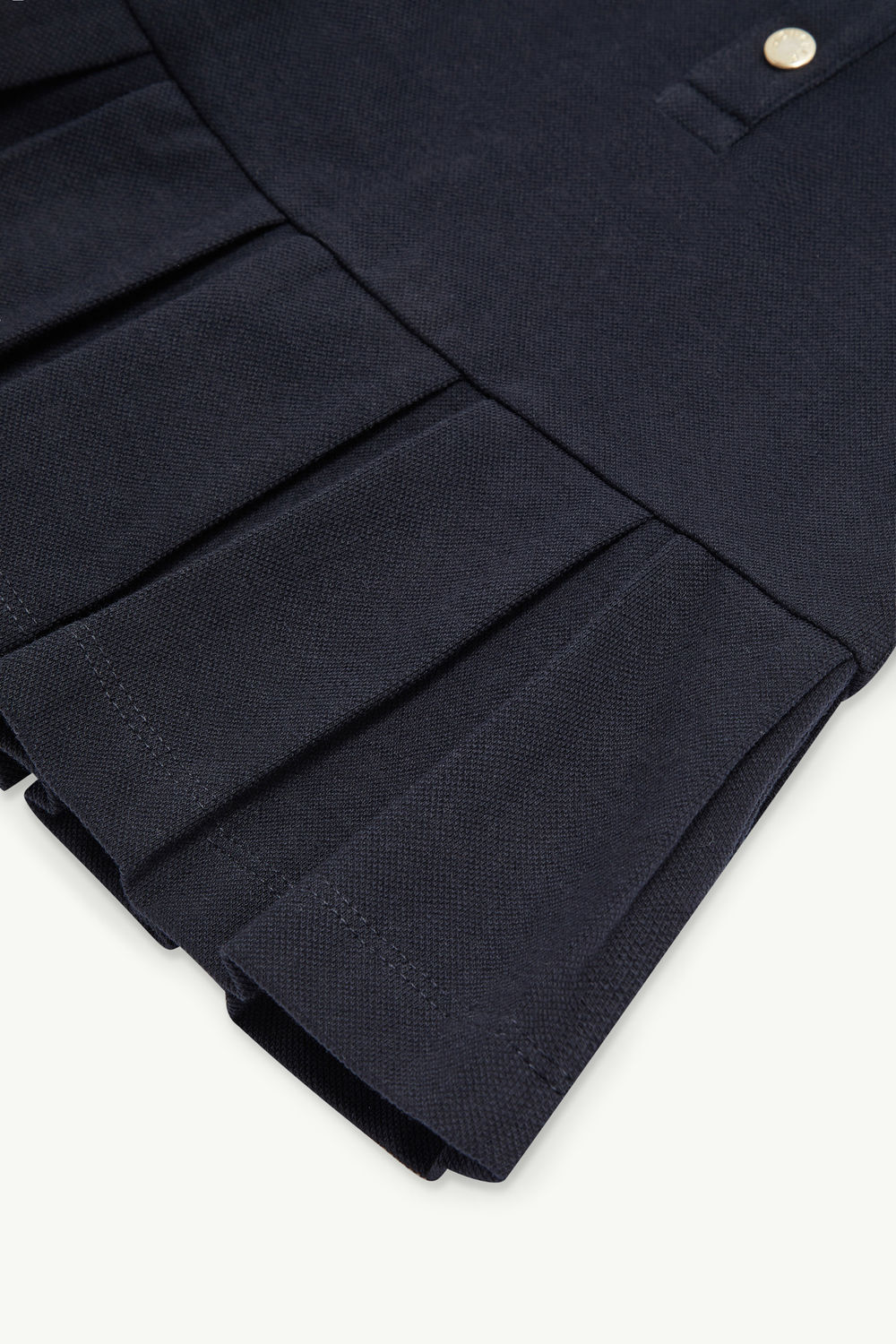 Robe polo en piqué de coton Fille Bleu Nuit Moncler 3