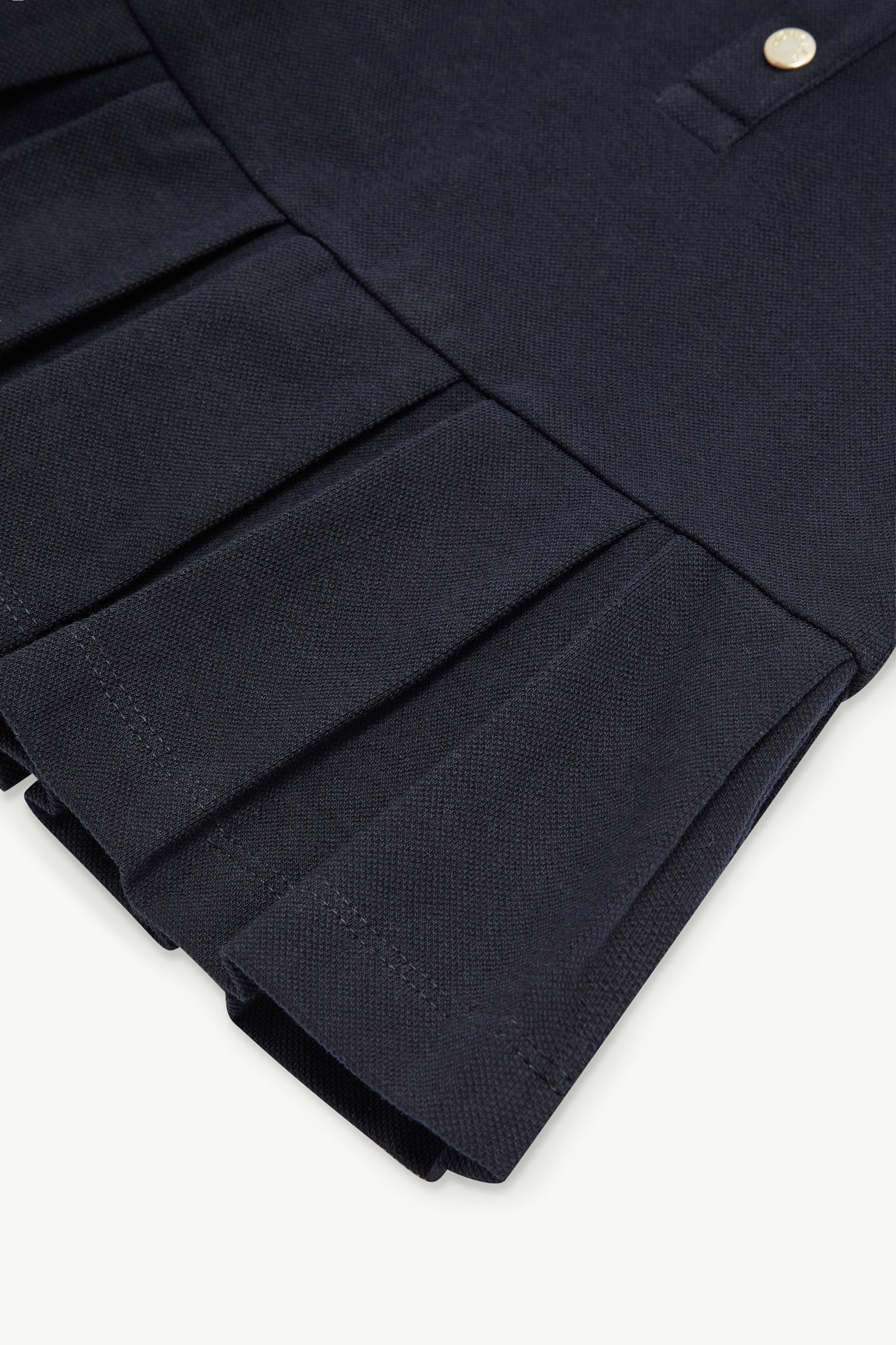 Robe polo en piqué de coton Fille Bleu Nuit Moncler 3