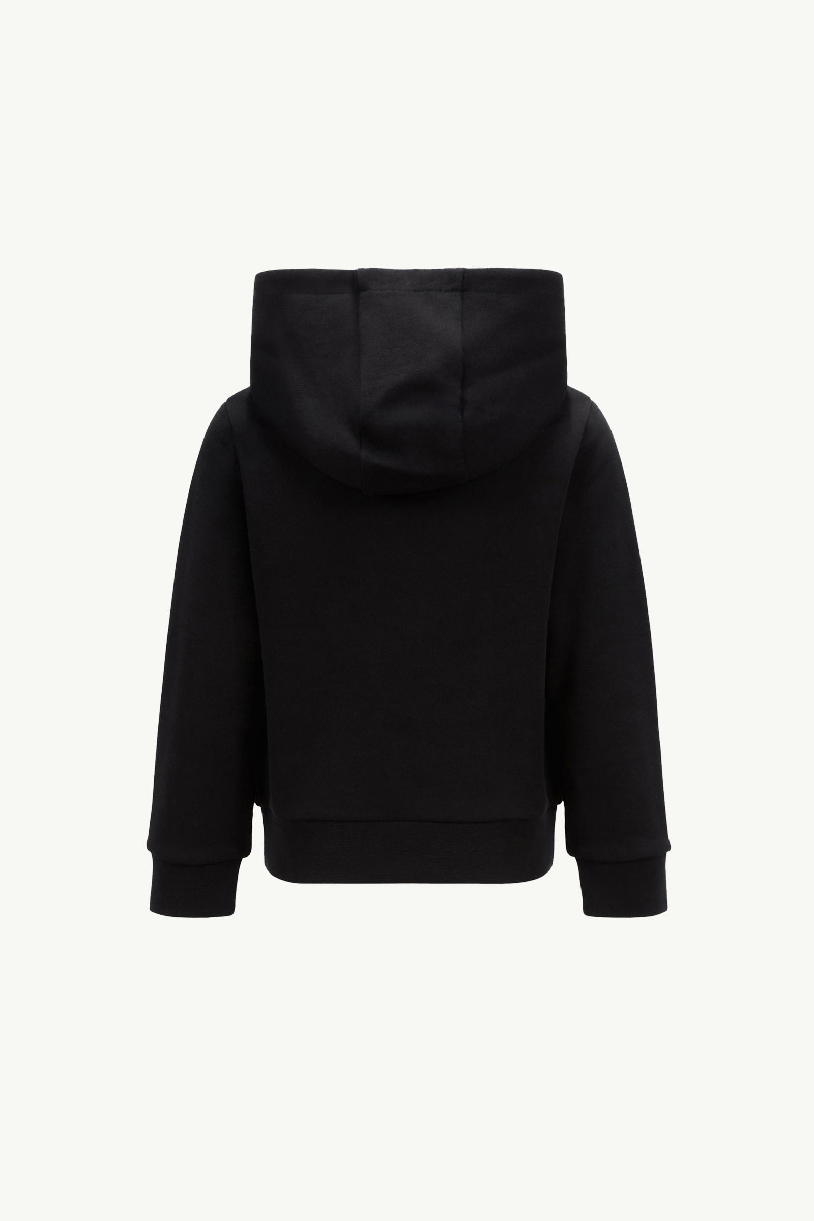 Embroidered Logo Cotton Hoodie Girl Black Moncler 1