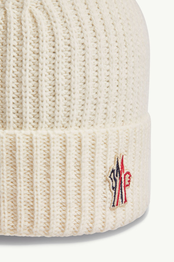 Wool Beanie Gender Neutral White Moncler 1
