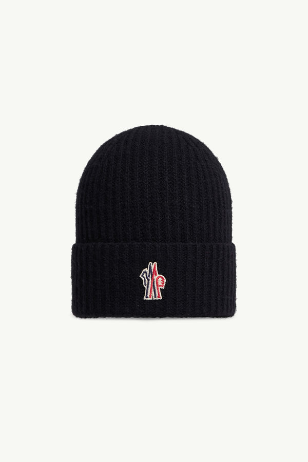 Wool Beanie Gender Neutral Black Moncler 0