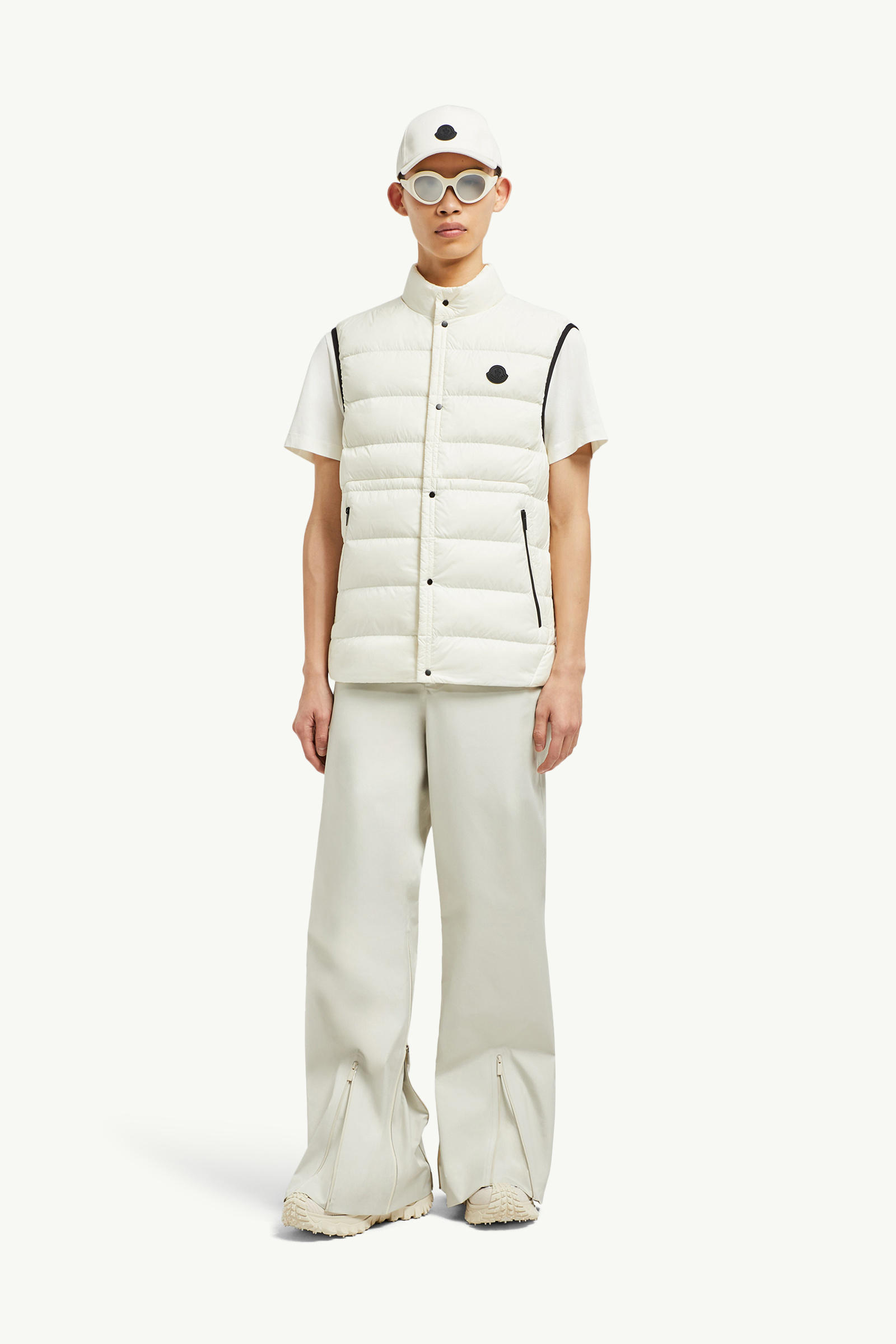 Plaret Daunenweste Herren Weiß-Elfenbein Moncler 0