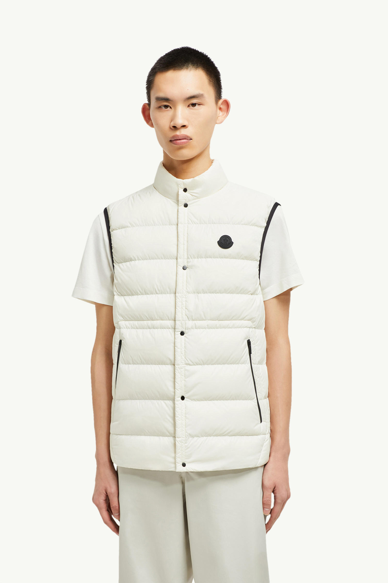 Plaret Daunenweste Herren Weiß-Elfenbein Moncler 3