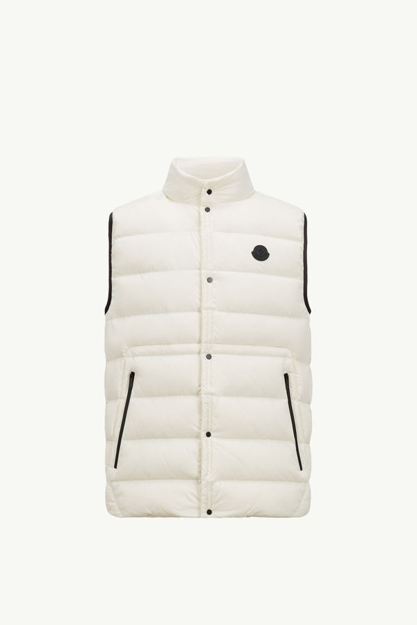 Plaret Down Gilet Men White Ivory Moncler 2