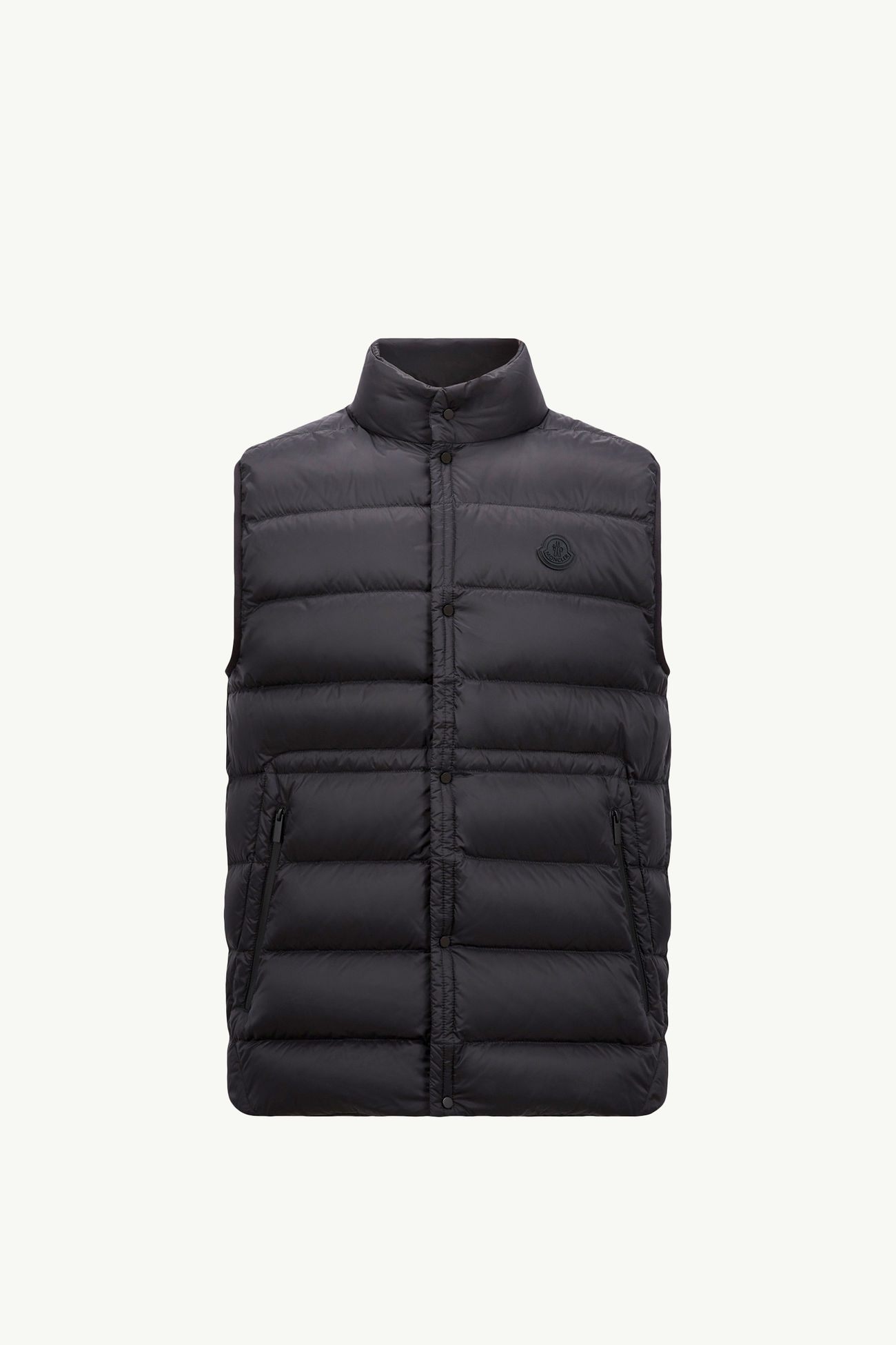 Gilet imbottito in piuma Plaret Uomo Nero Moncler 2